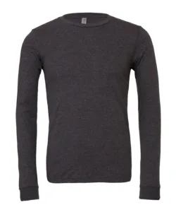 Unisex heather CVC long sleeve t-shirt