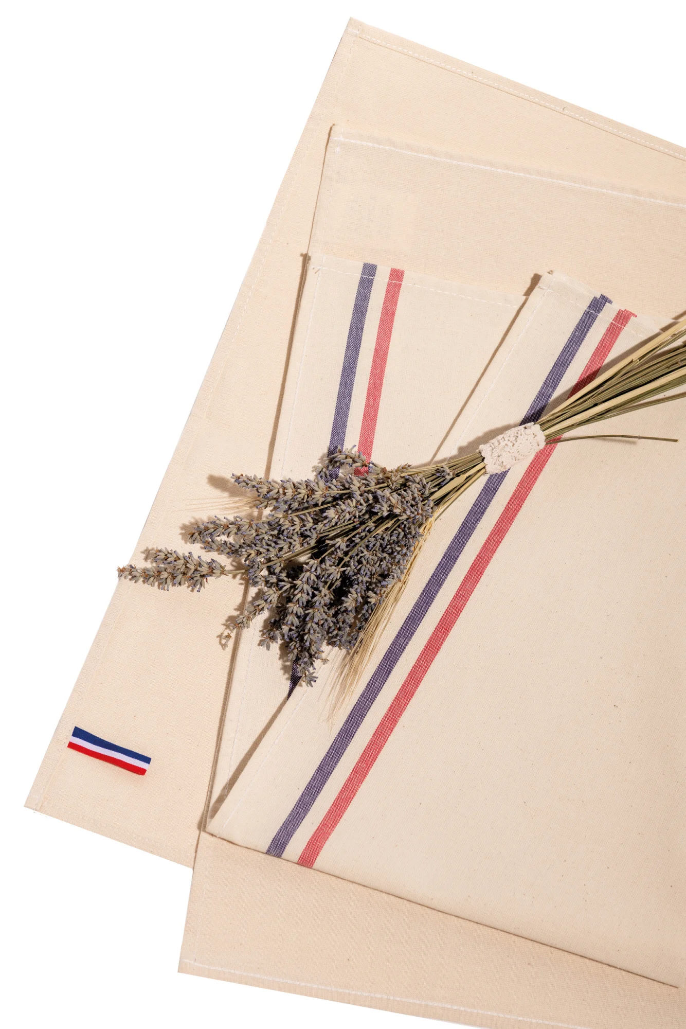 Kariban Theedoek met 2 strepen 'Origine France Garantie'