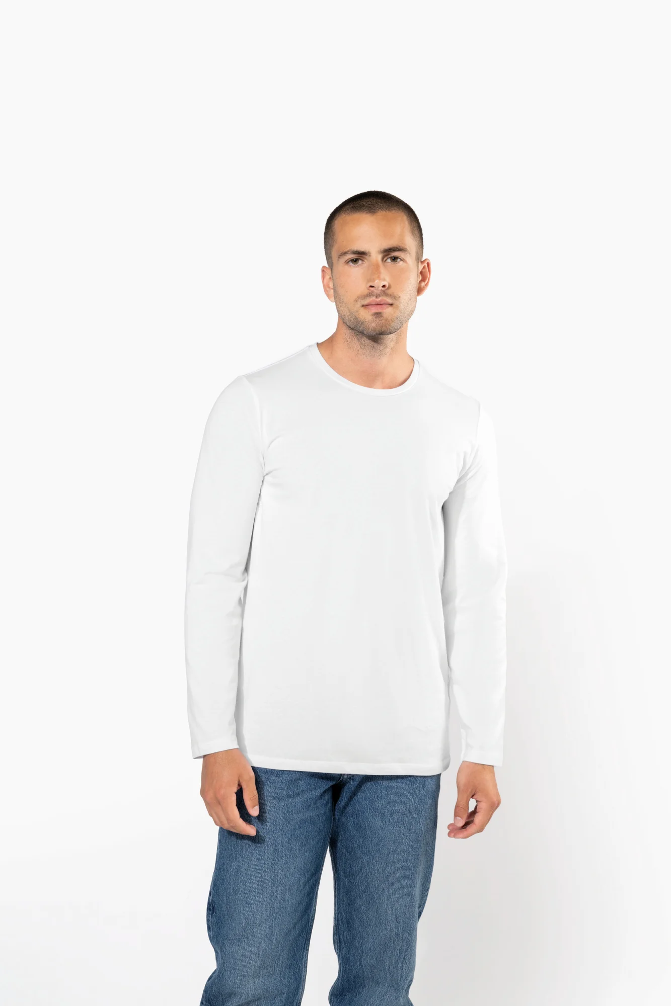 Kariban T-shirt ronde hals lange mouwen