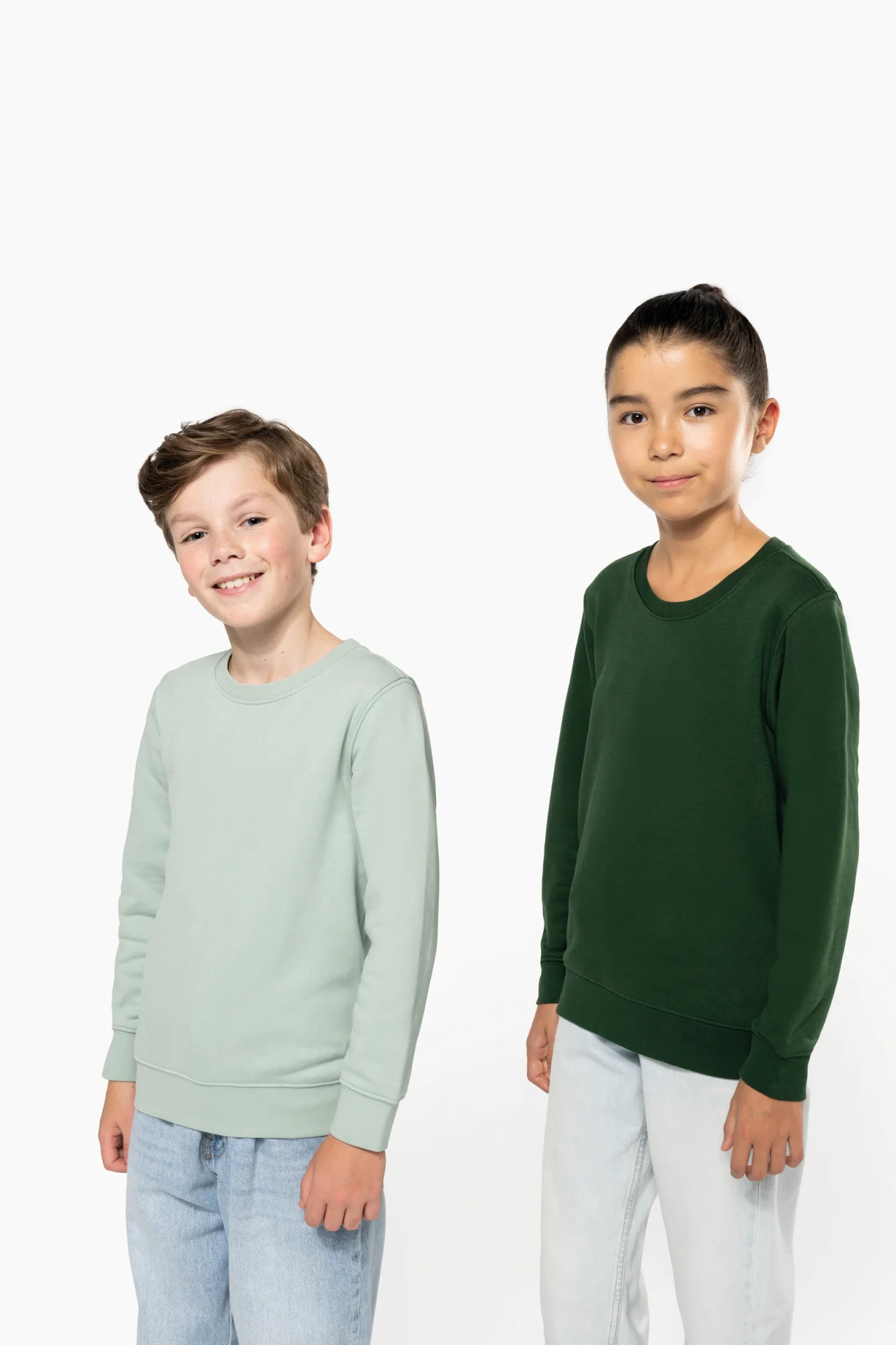 Kariban Ecologische kindersweater met ronde hals