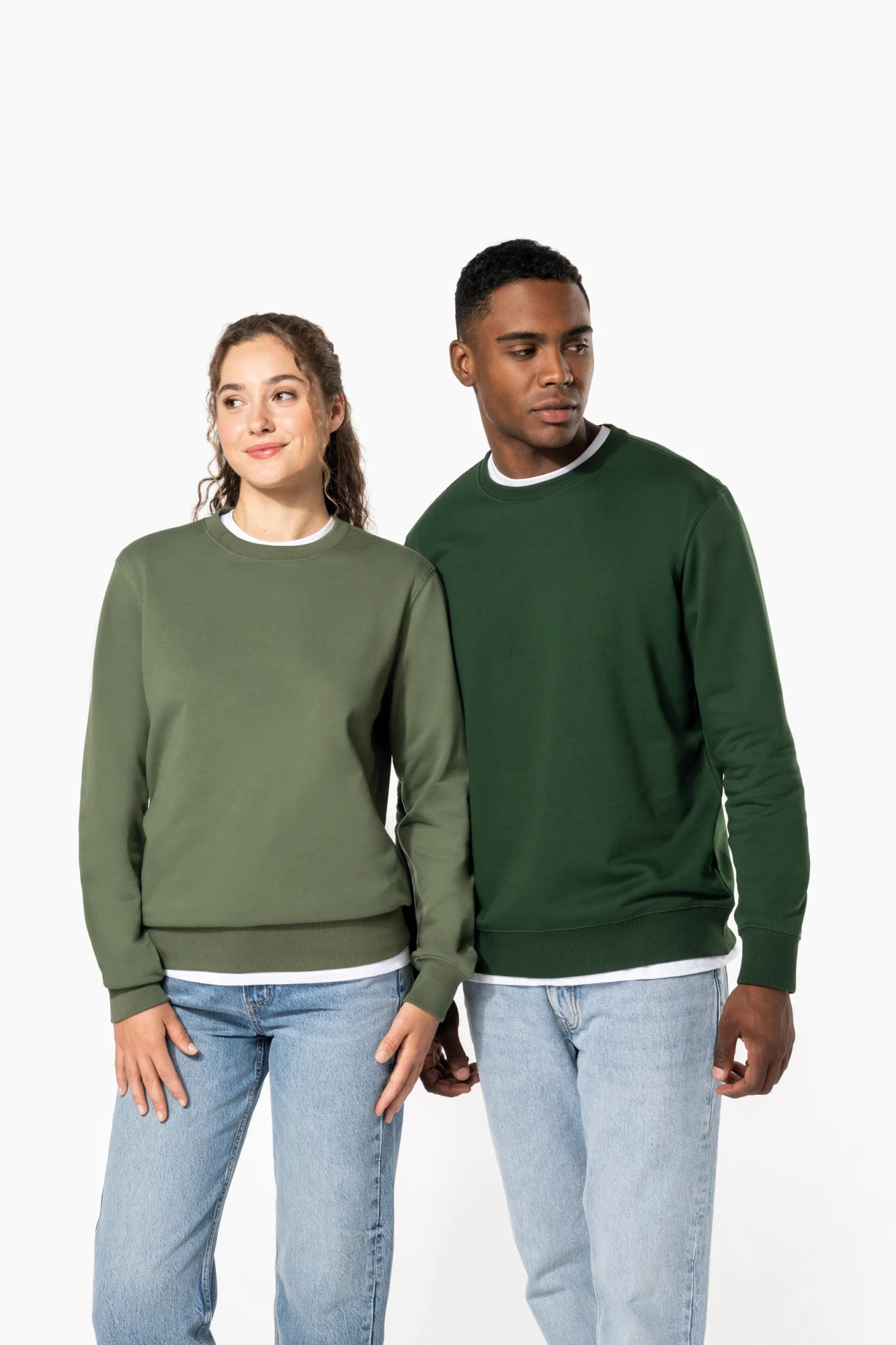 Kariban Gerecyclede uniseks sweater met ronde hals