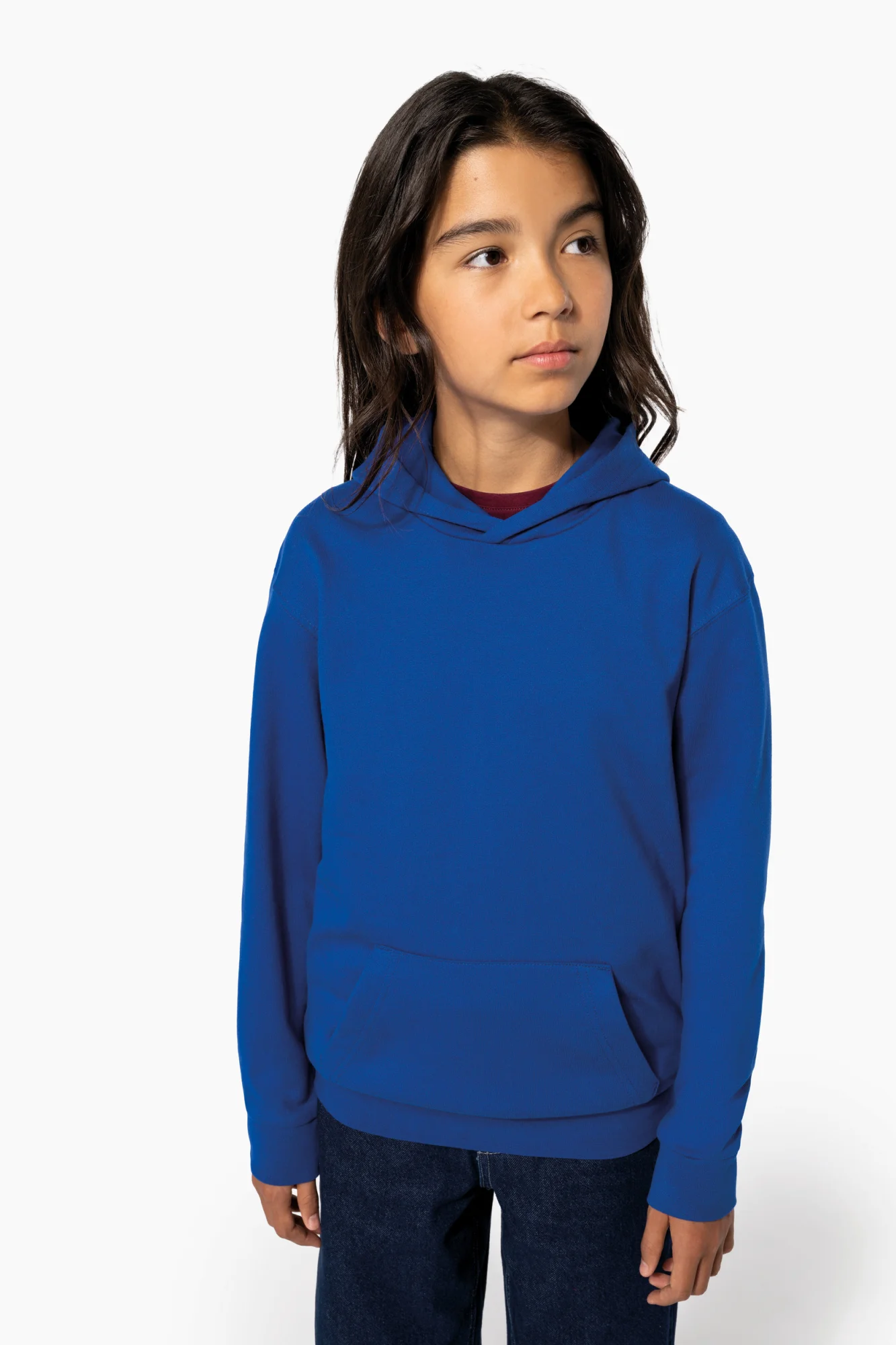 Kariban Gerecyclede kindersweater met capuchon