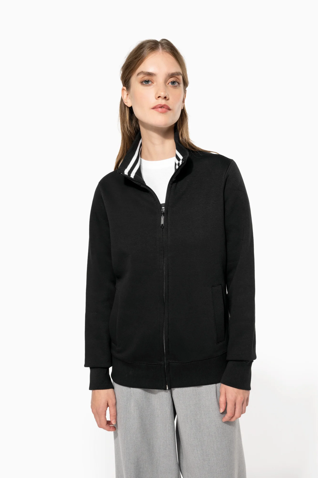 Kariban Damessweater met rits