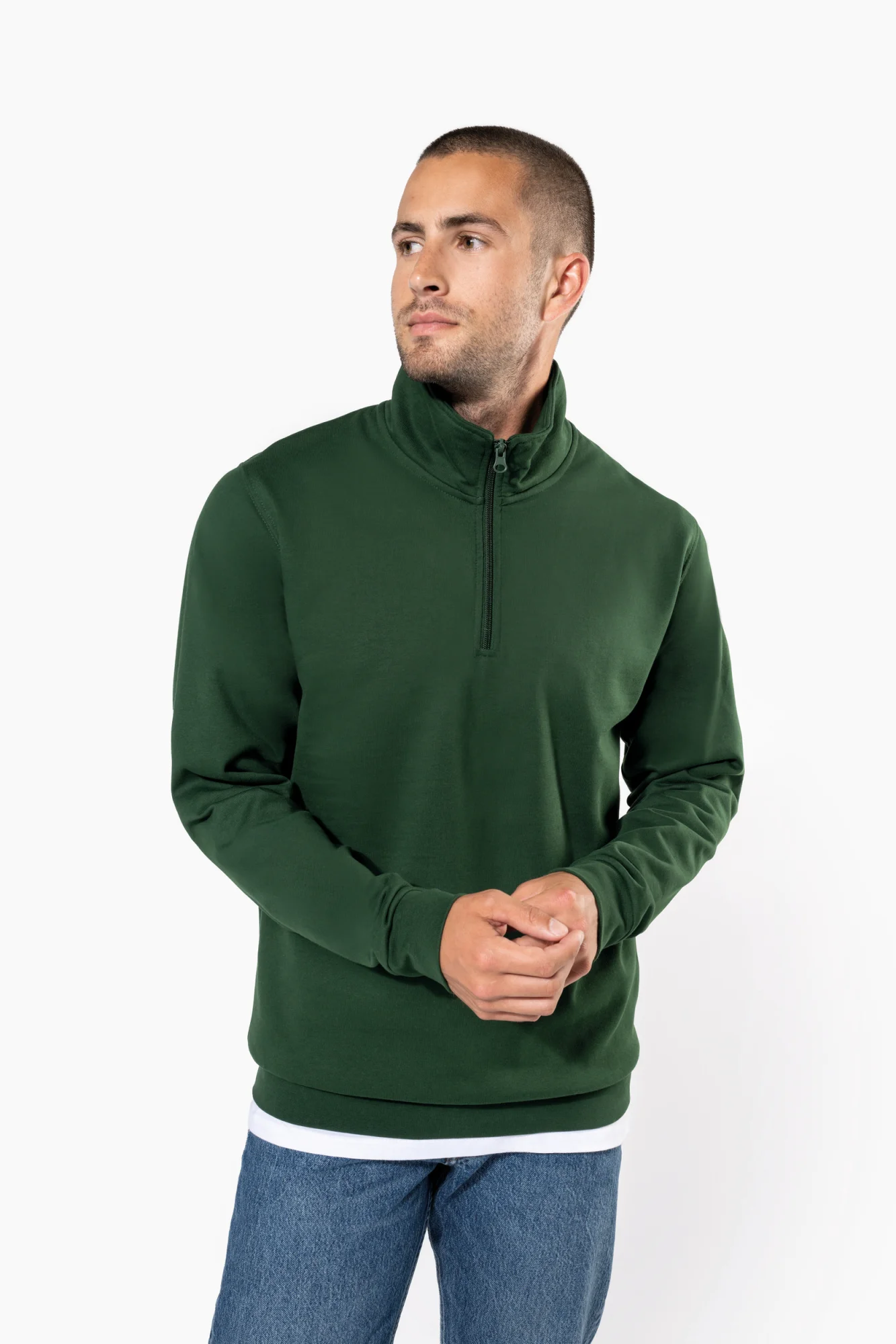 Kariban Sweater met ritskraag