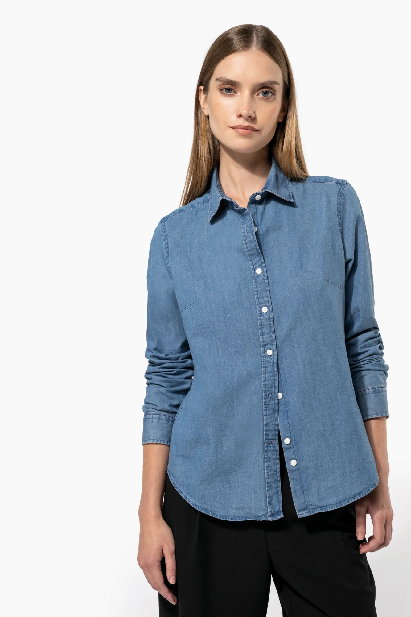 Kariban Damesblouse Denim