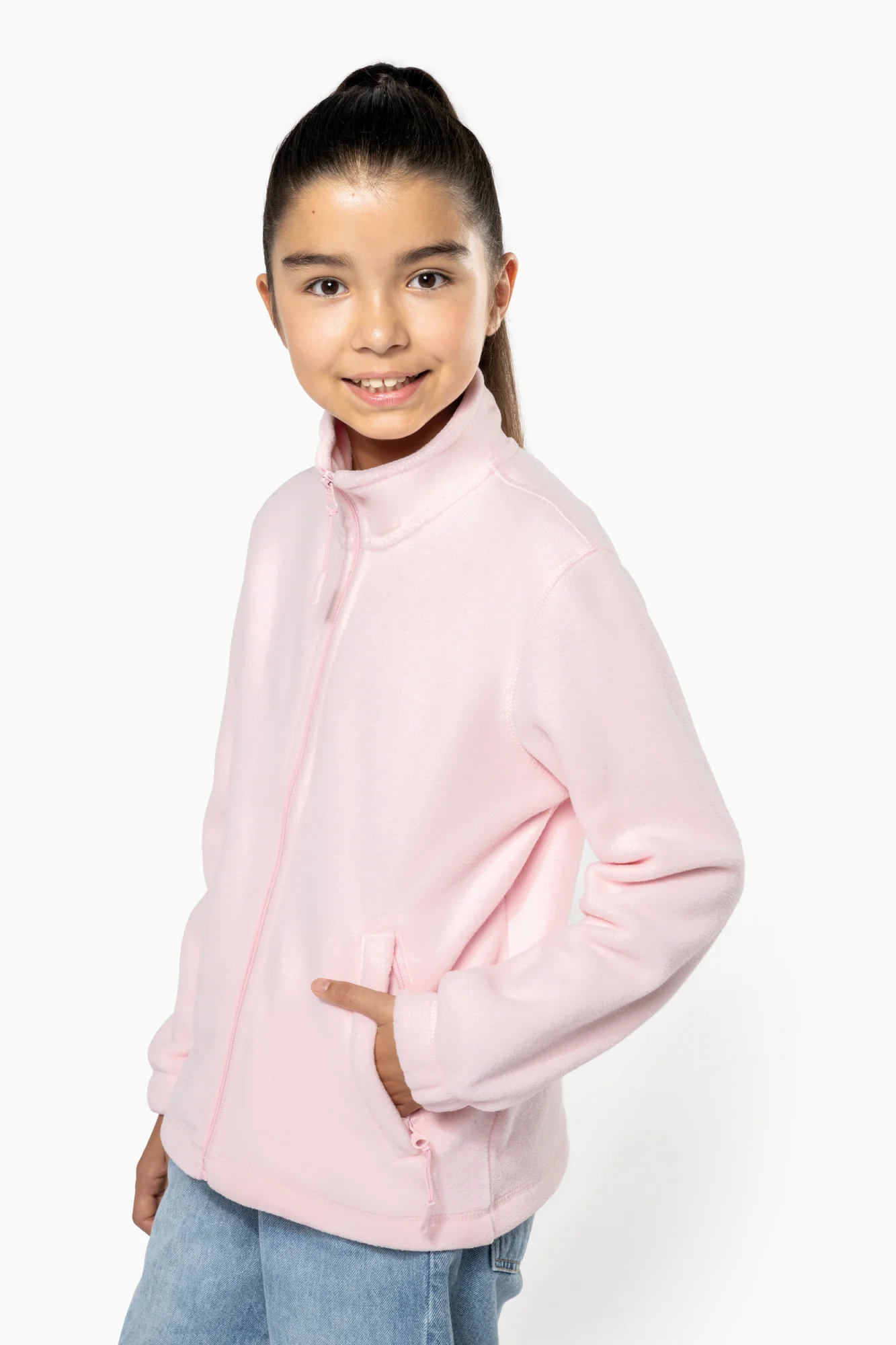 Kariban Microfleece met rits kind