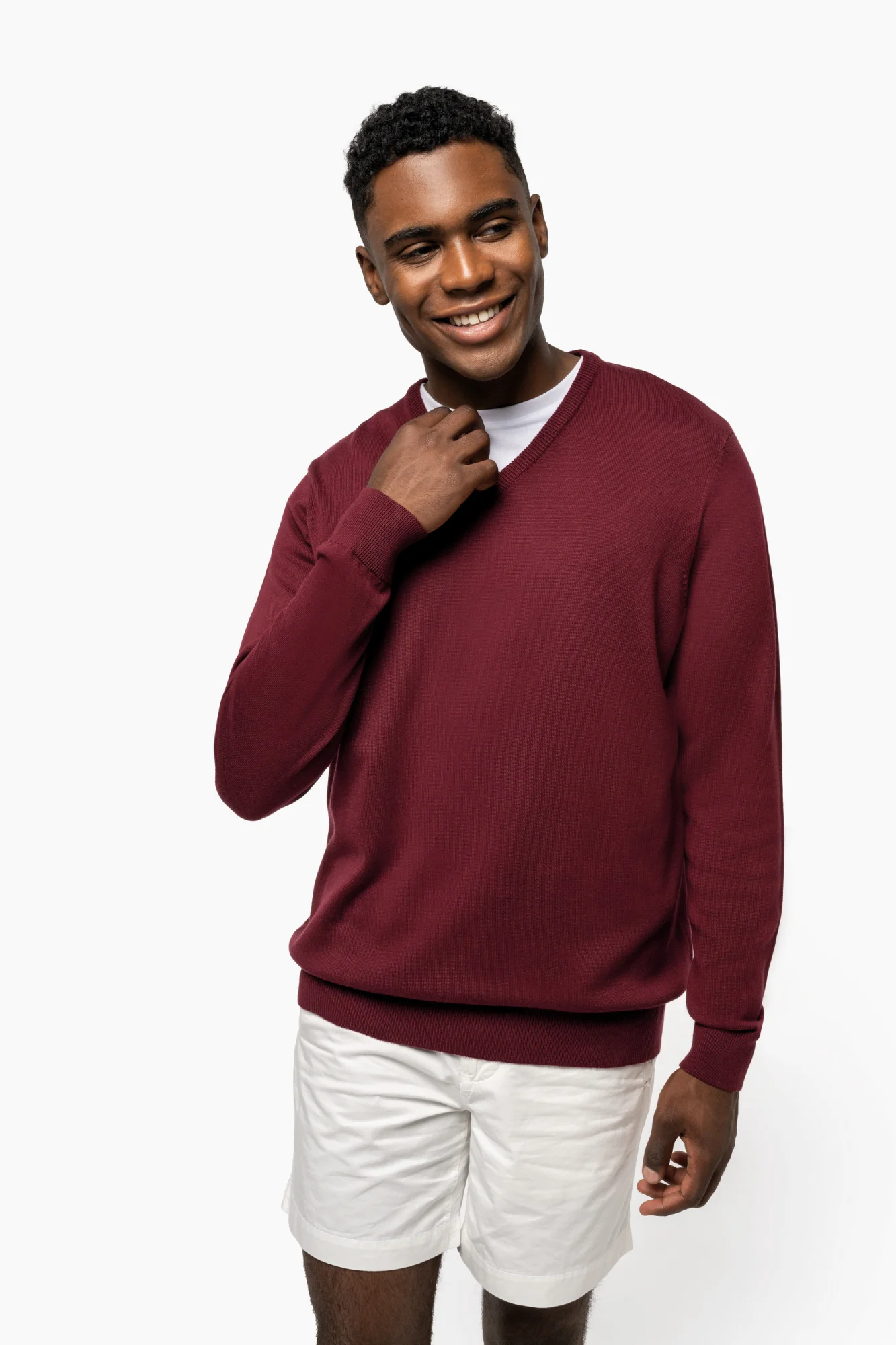 Kariban Heren pullover met v-hals