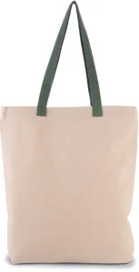 Kimood Shopper met plooi en contrasterend hengsel