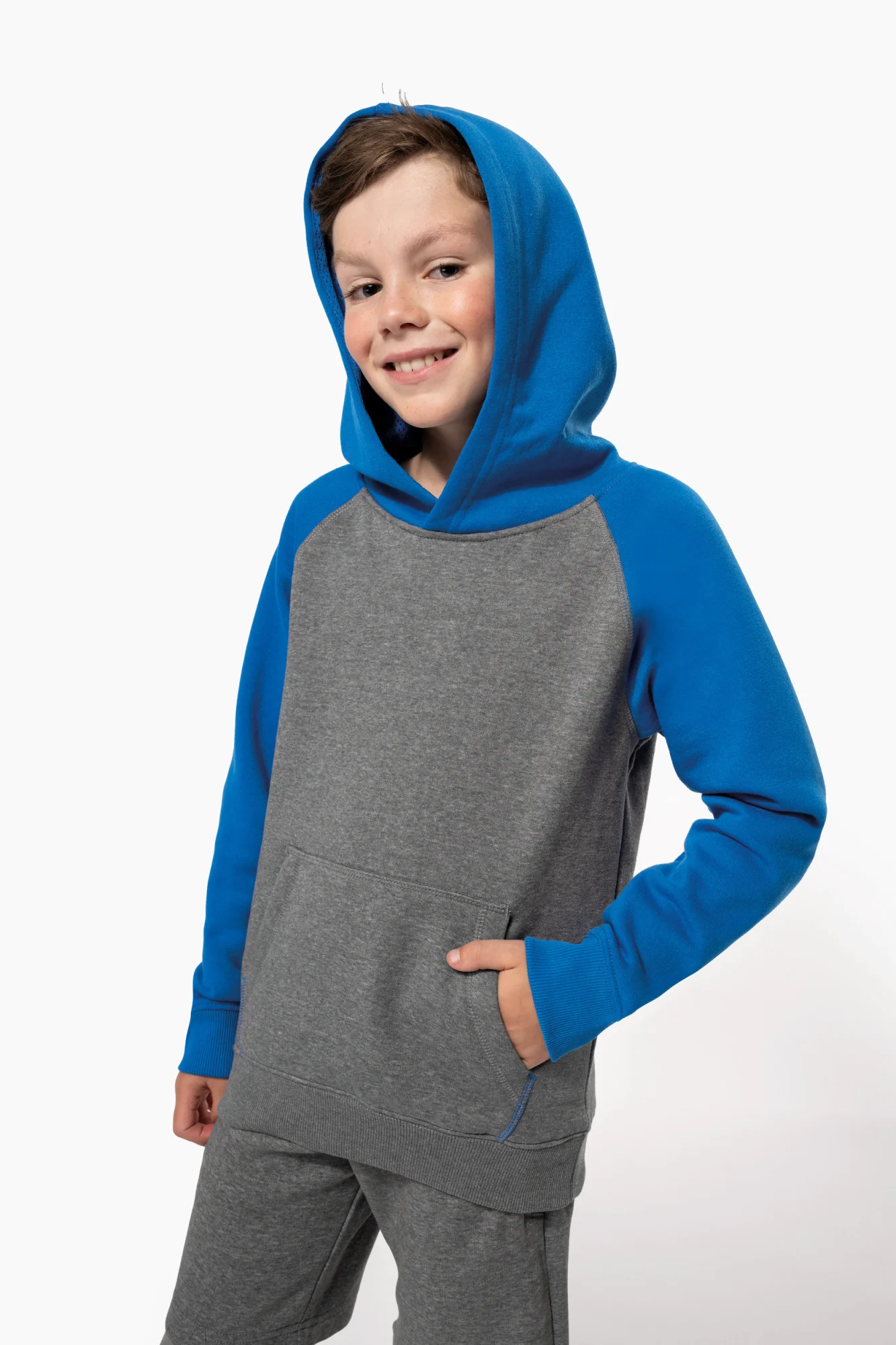 PROACT® Kinder multisport tweekleurige sweater met capuchon