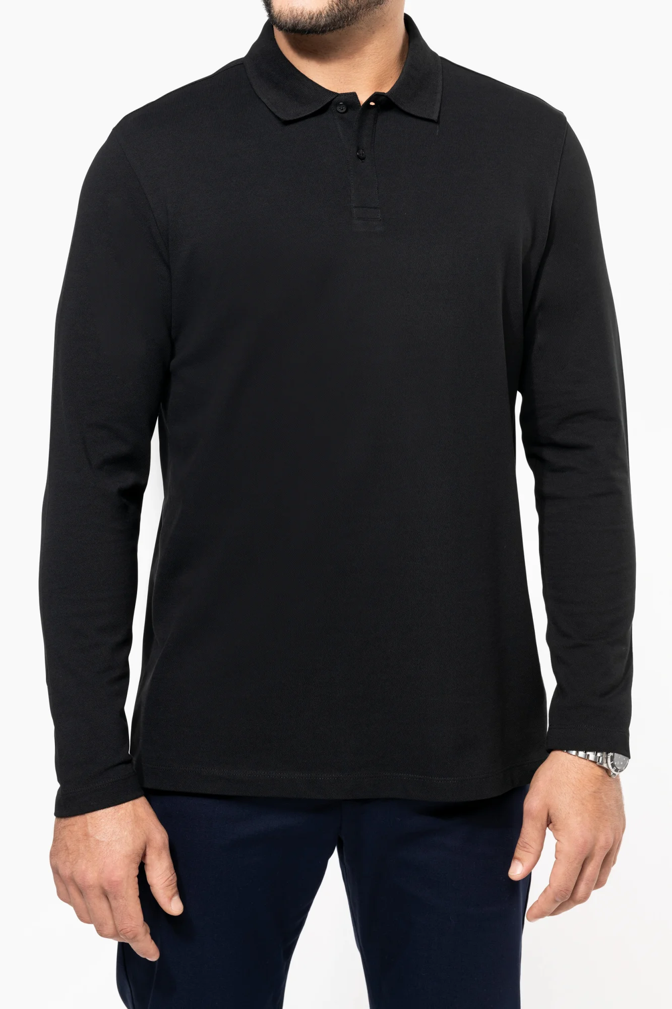 Kariban Premium Supima® herenpolo lange mouwen