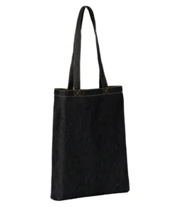 Denim ‘flat base’ shopper