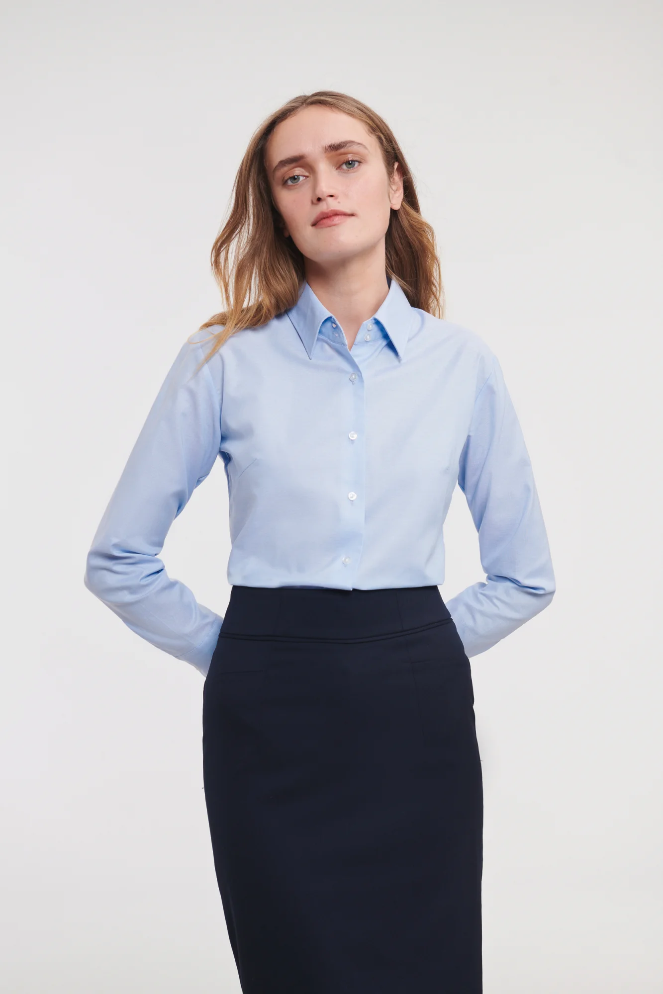 Russell Ladies' Long Sleeve Easy Care Oxford Shirt