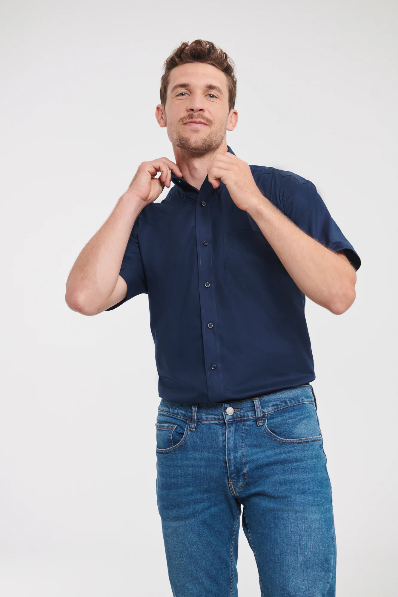 Russell Men's Short Sleeve Easy Care Oxford Shirt