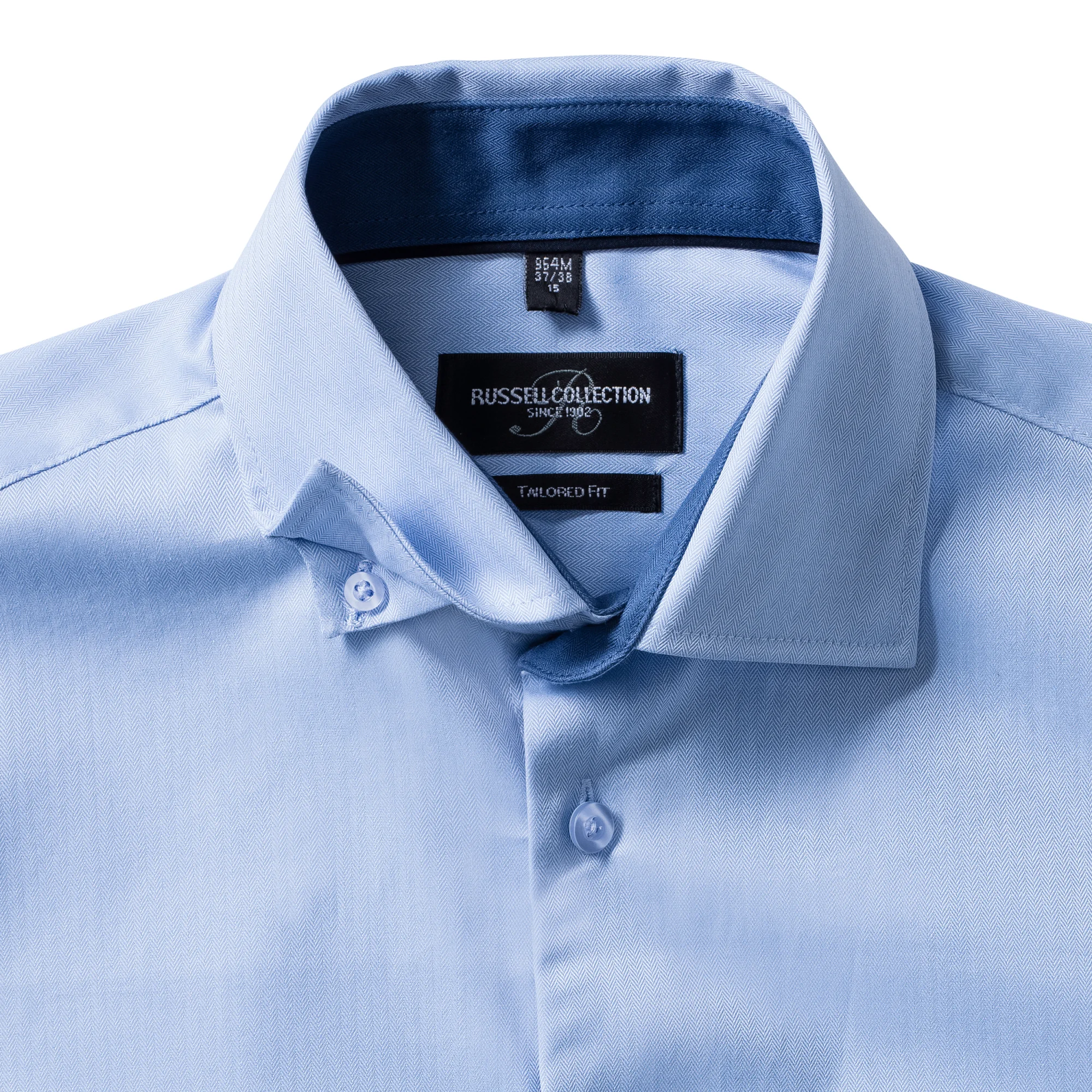 Russell Herringbone overhemd met lange mouwen
