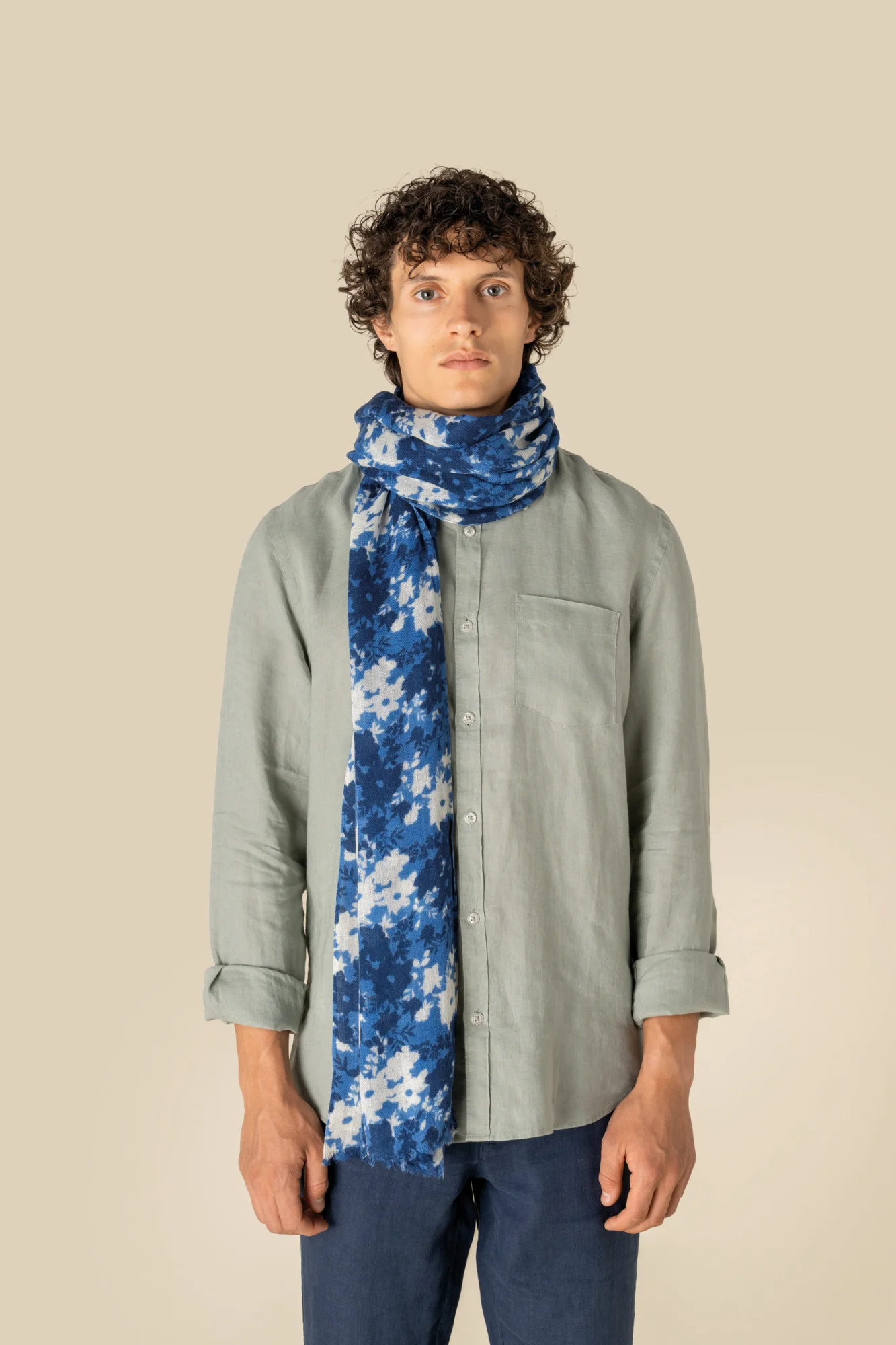 Spasso Uniseks tulbanddoek met bloemenmotief