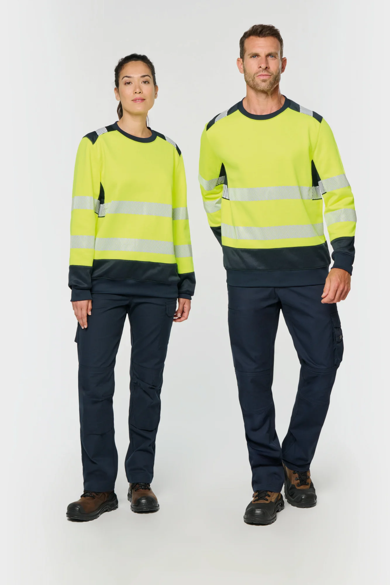 WK. Designed To Work Gerecyclede veiligheidssweater ronde hals