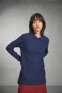 B&C ID.001 Ladies' long-sleeve polo shirt