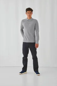 B&C ID.001 Men's long-sleeve polo shirt