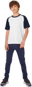 B&C Kids' Base-ball T-shirt twee kleuren