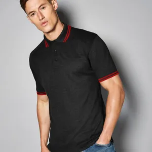 Kustom Kit Classic Fit Tipped Collar Polo