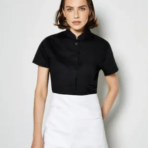 Kustom Kit Women`s Tailored Fit Mandarin Collar SSL