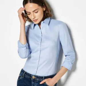 Kustom Kit Women`s Tailored Fit Stretch Oxford Shirt LS