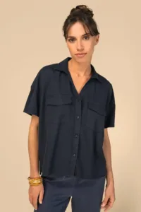 Spasso Ecologische oversized damesblouse van lyocell