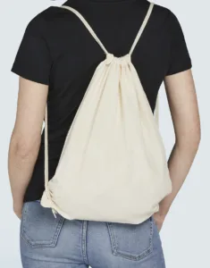 SG ACCESSORIES - BAGS Organic Cotton Drawstring Backpack