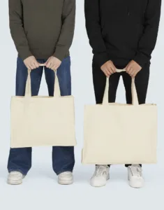 SG ACCESSORIES - BAGS Canvas Wide Shopper with Fold LH