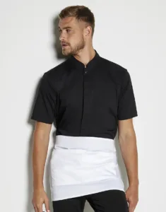 Kustom Kit Tailored Fit Mandarin Collar Shirt SSL