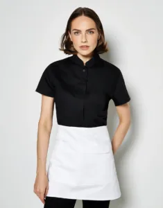 Kustom Kit Women`s Tailored Fit Mandarin Collar SSL