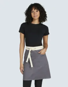 SG ACCESSORIES - BISTRO SANTORINI - Contrasted Bistro Apron with Pocket