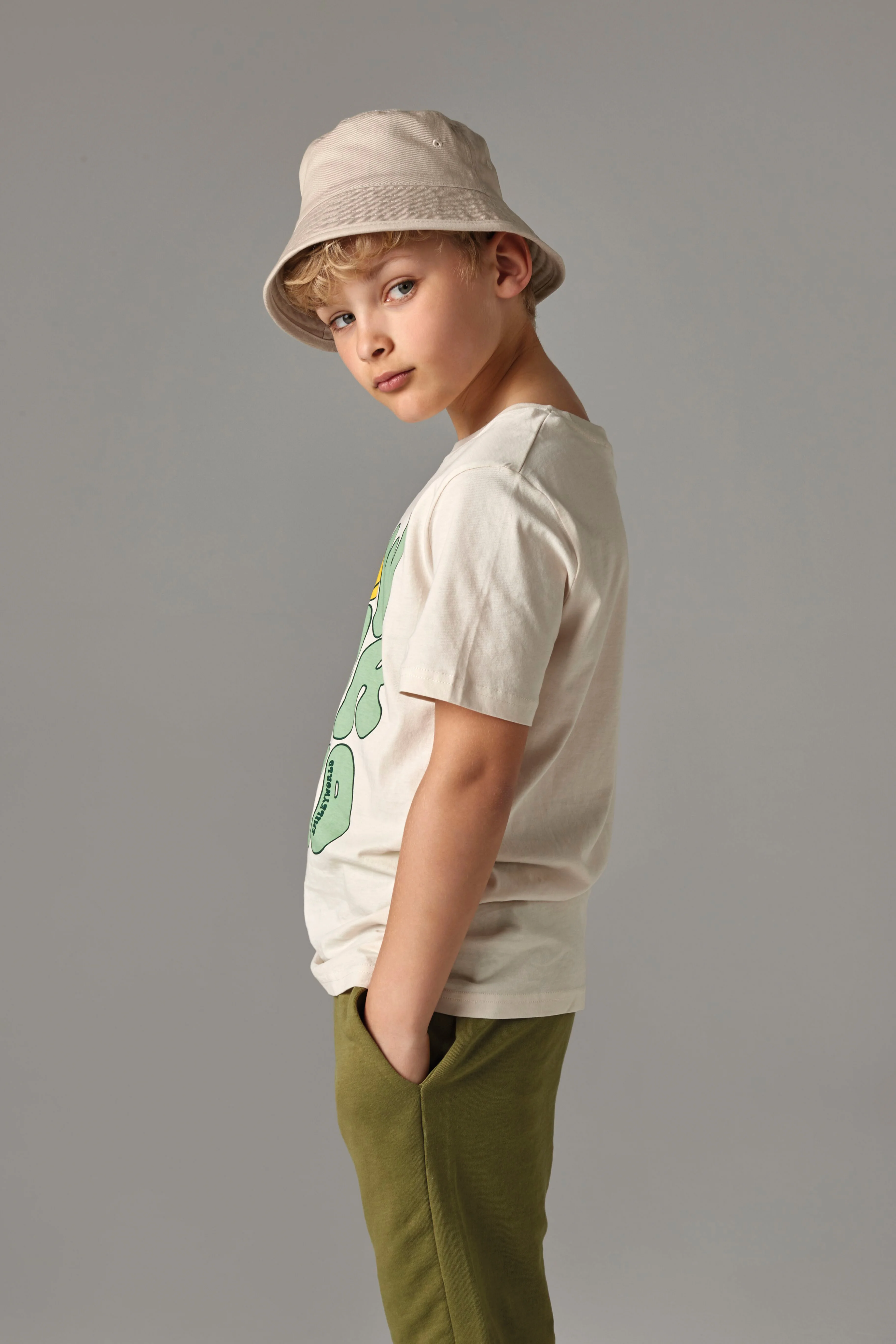 Junior organic cotton bucket hat