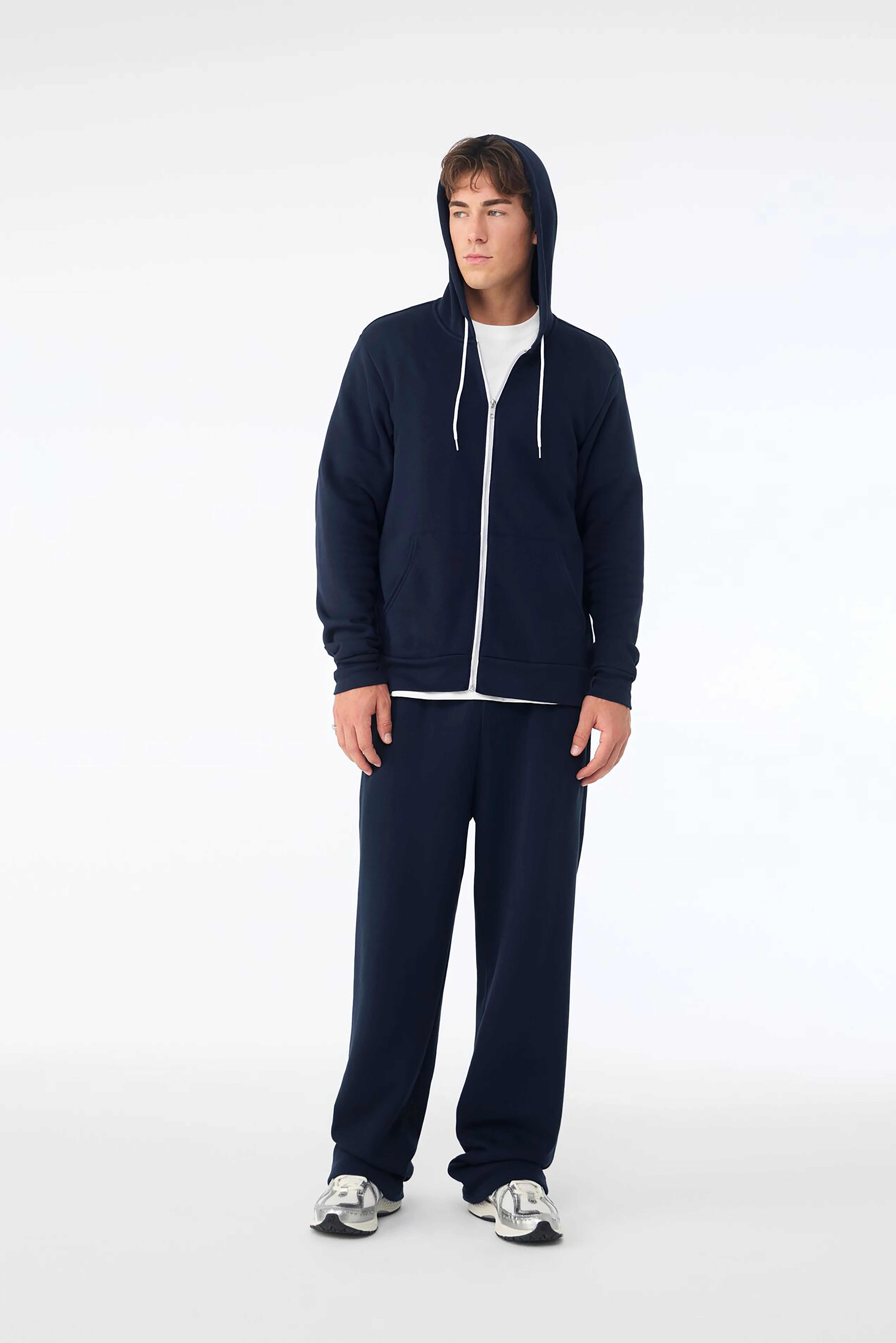 Unisex polycotton fleece full-zip hoodie