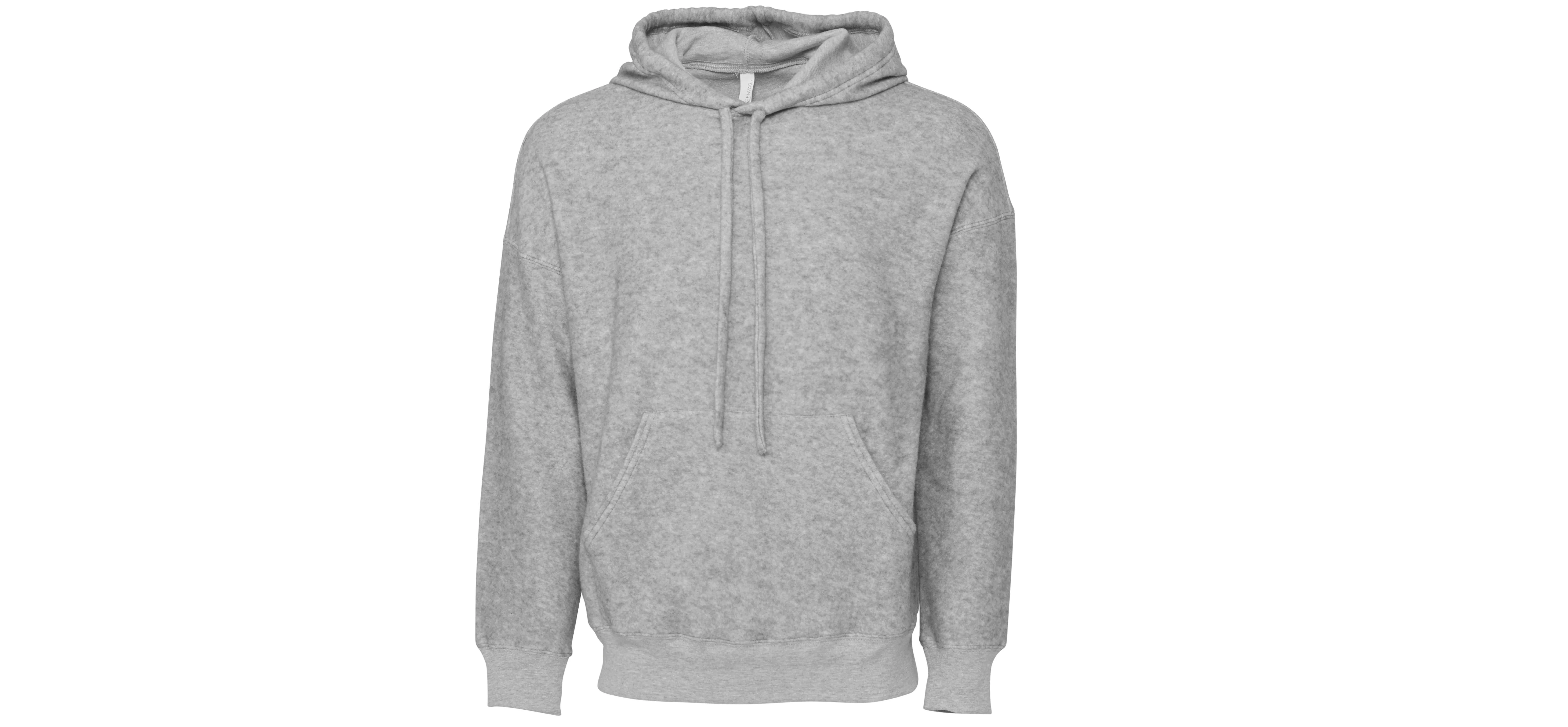 Unisex sueded fleece pullover hoodie