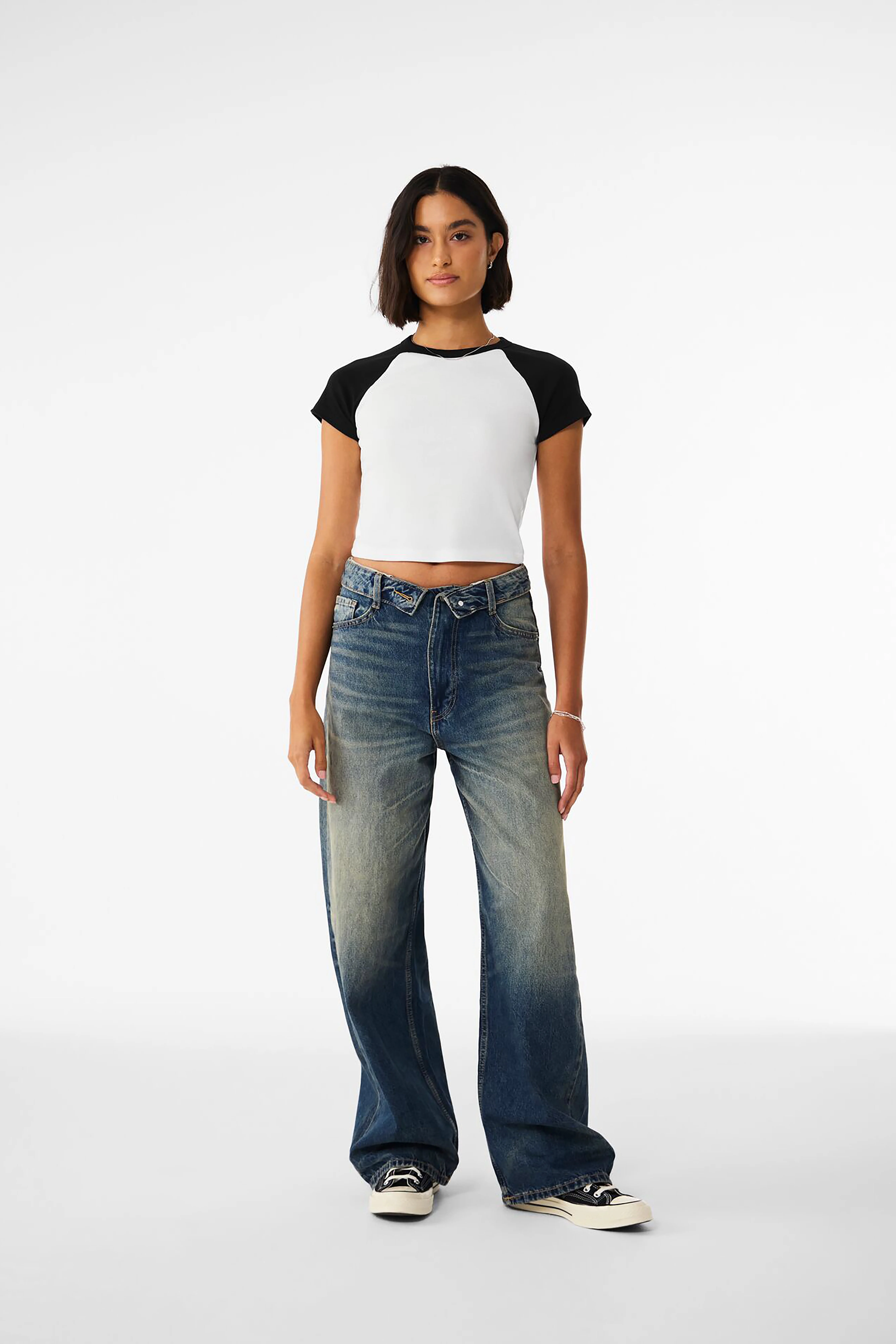 Women’s micro rib raglan baby t-shirt