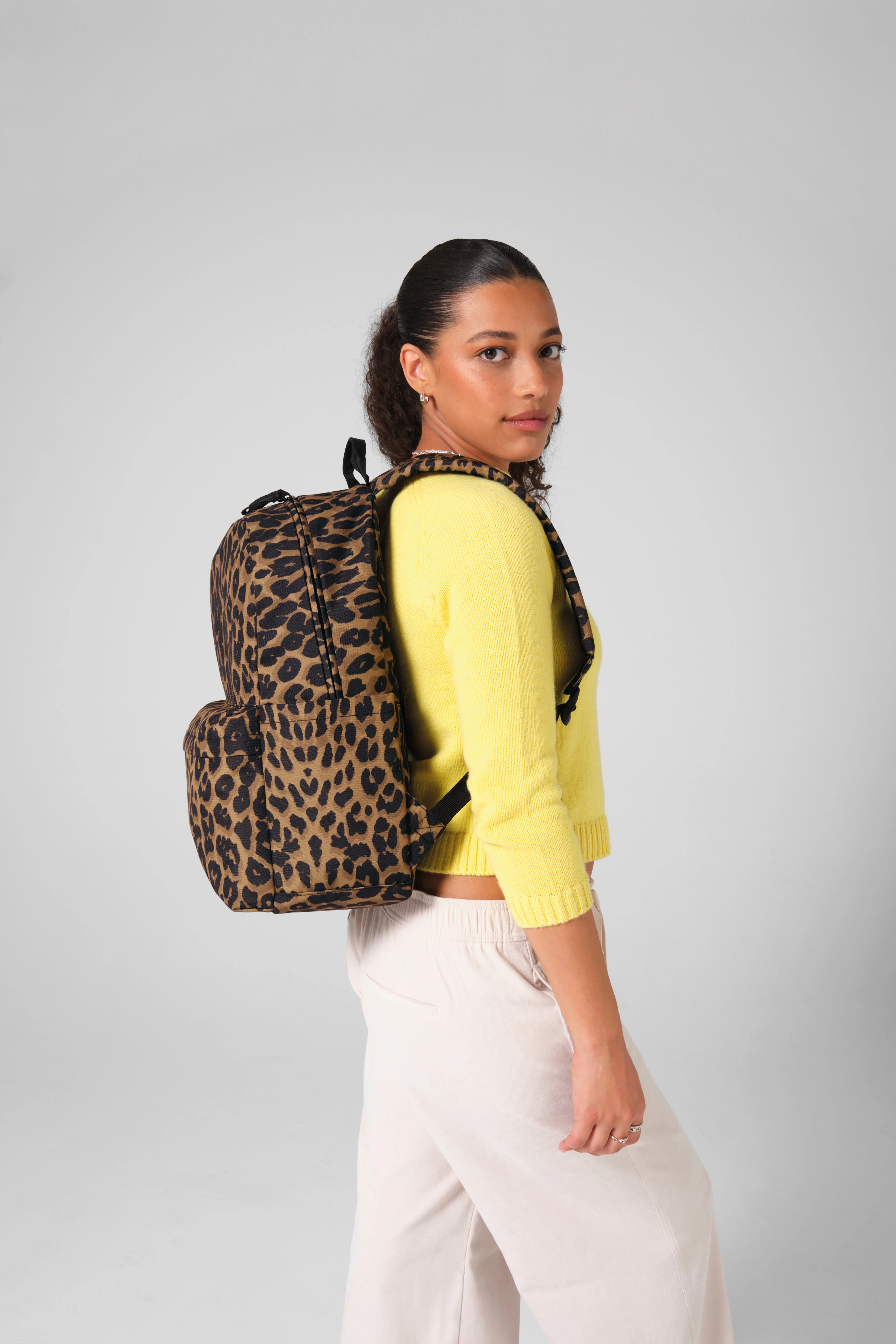 Leopard print backpack