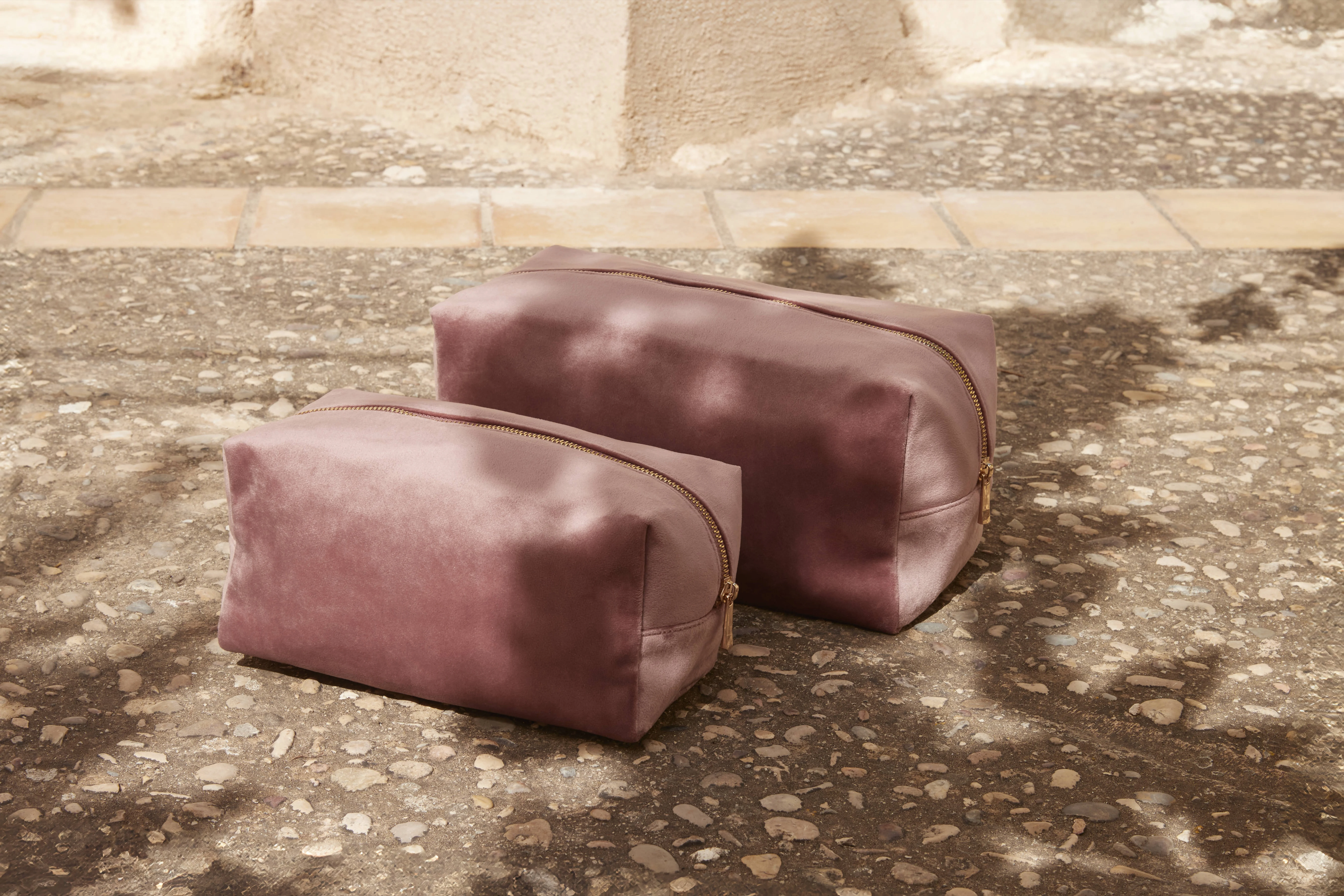 Velvet toiletry/accessory case