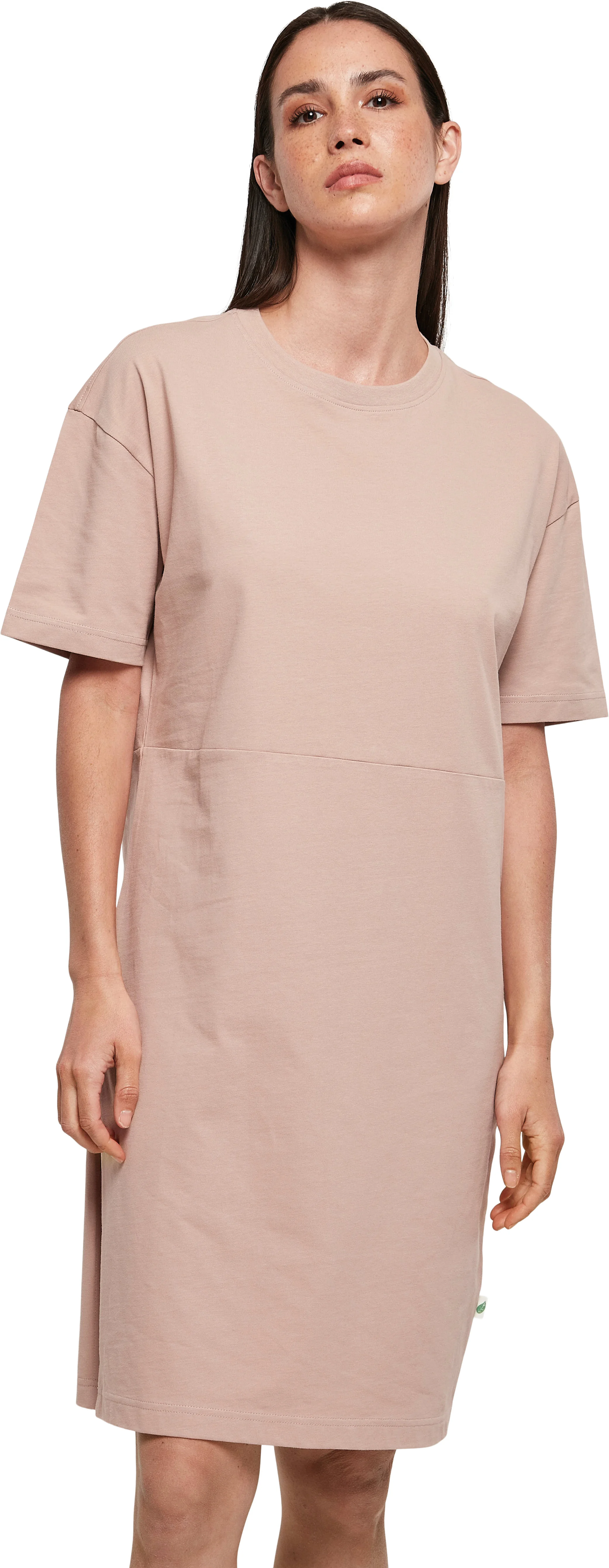 Women's organic oversizes slit tee dress
