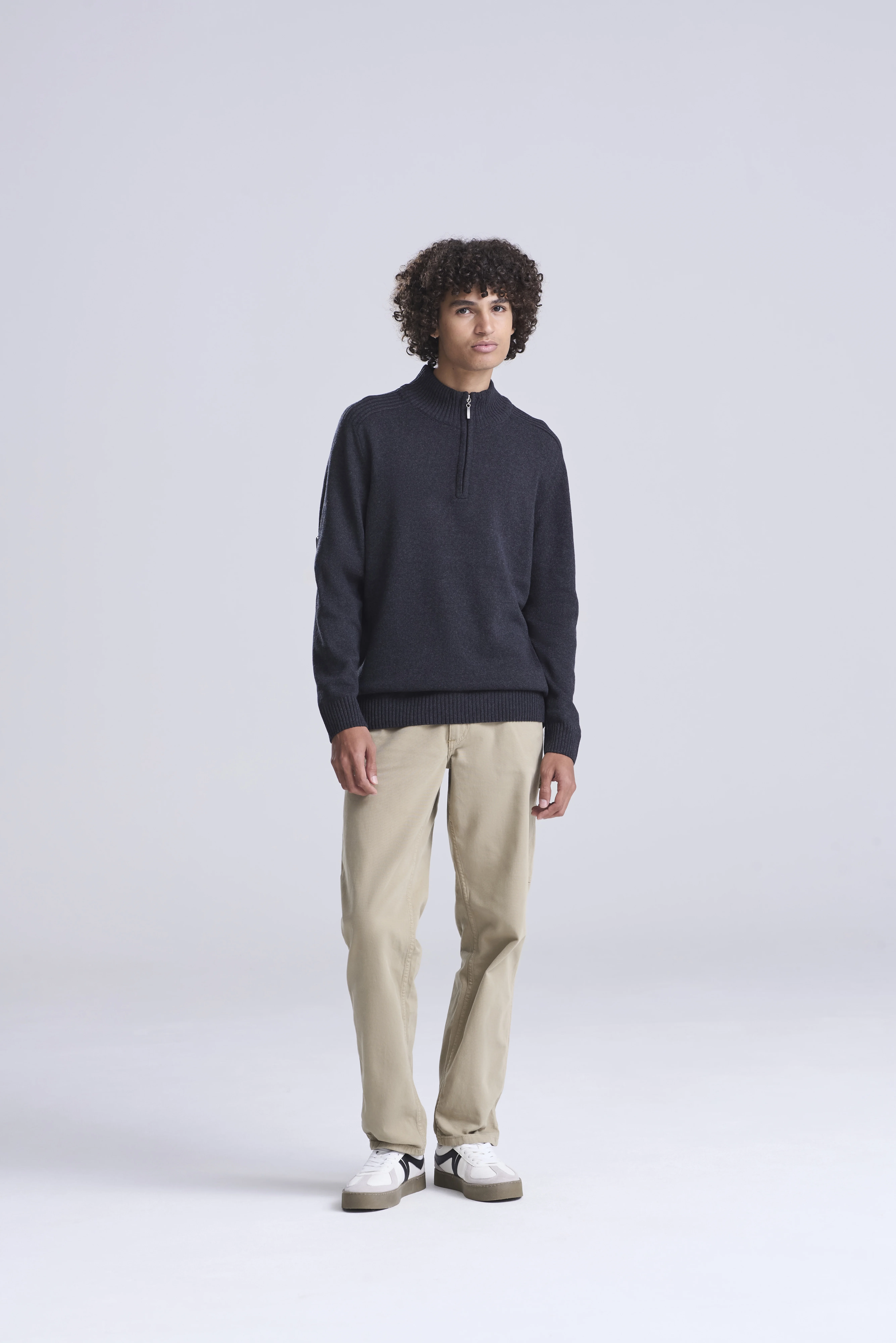 Wakhan ¼ regen zip knit sweater