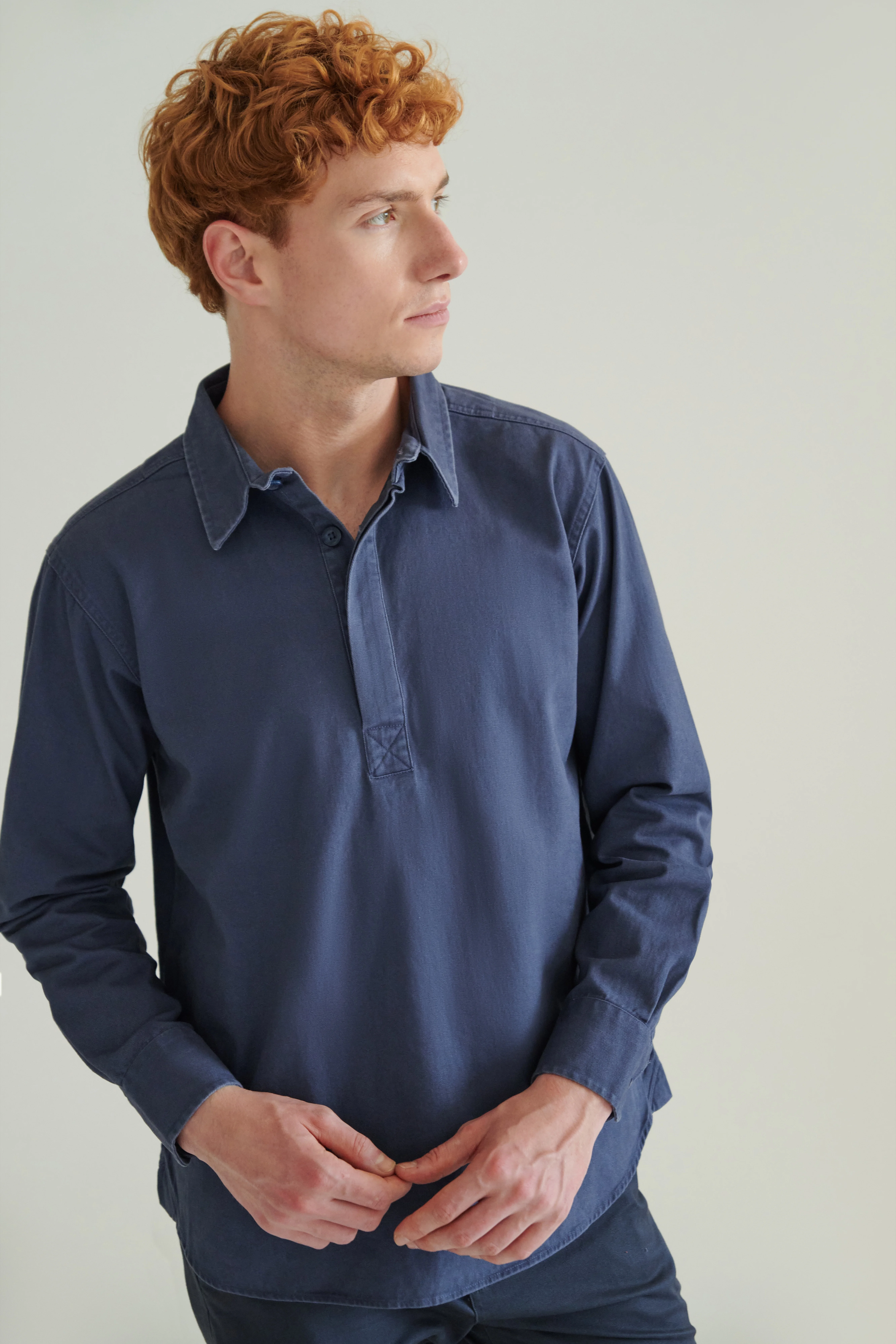 Pullover drill shirt