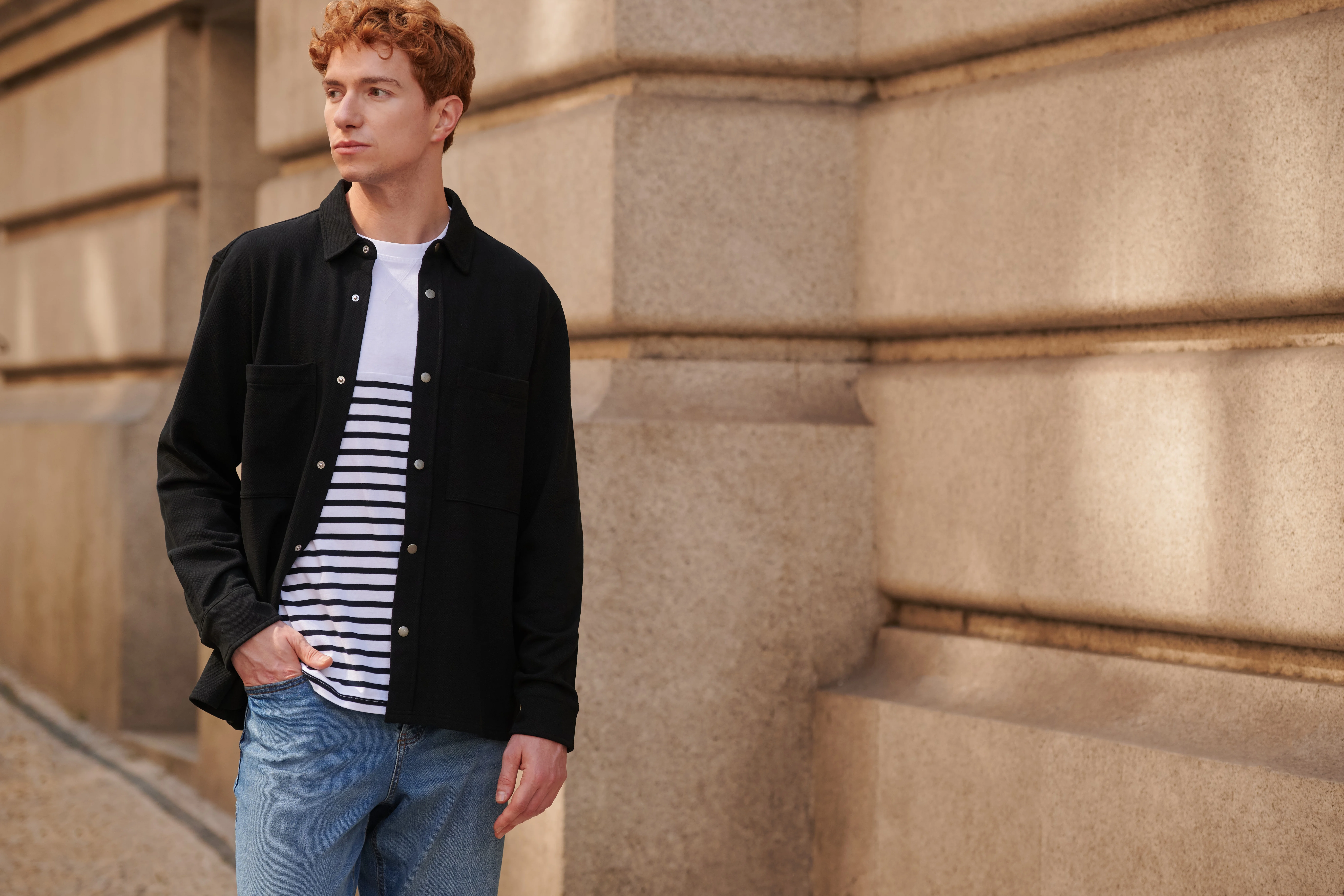 Premium piqué overshirt