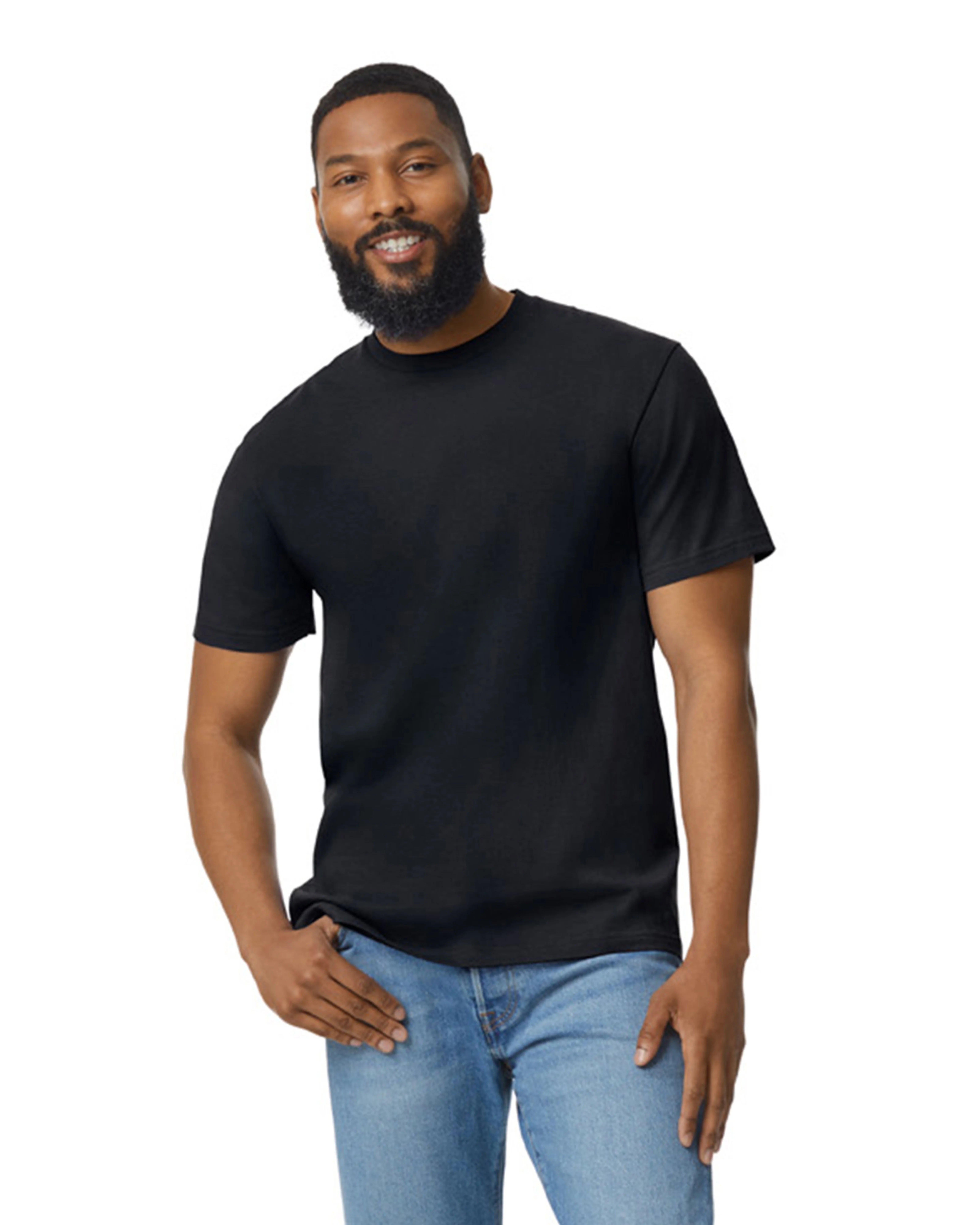 Softstyle™ midweight adult no-label enzyme wash t-shirt