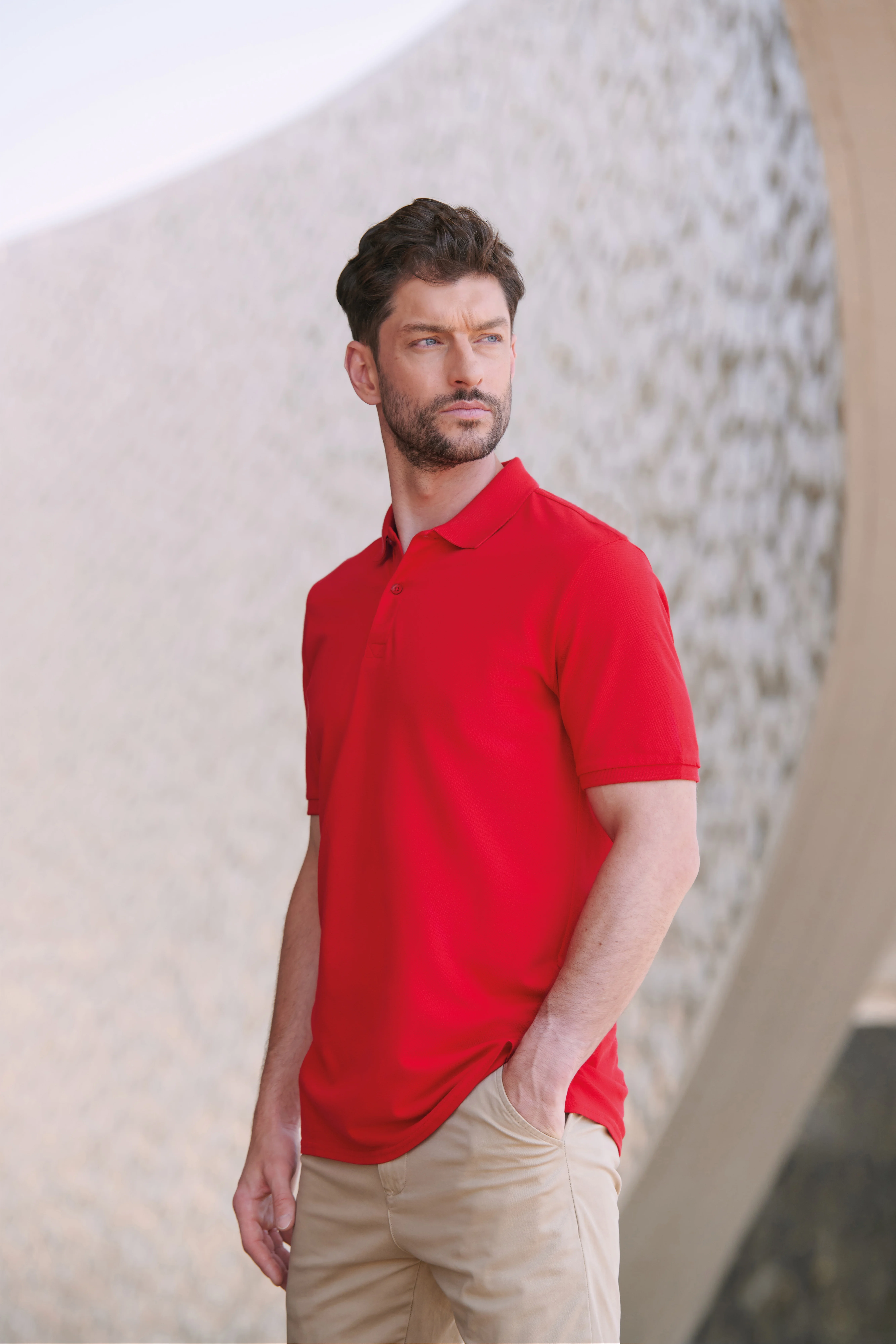Micro-fine piqué polo shirt