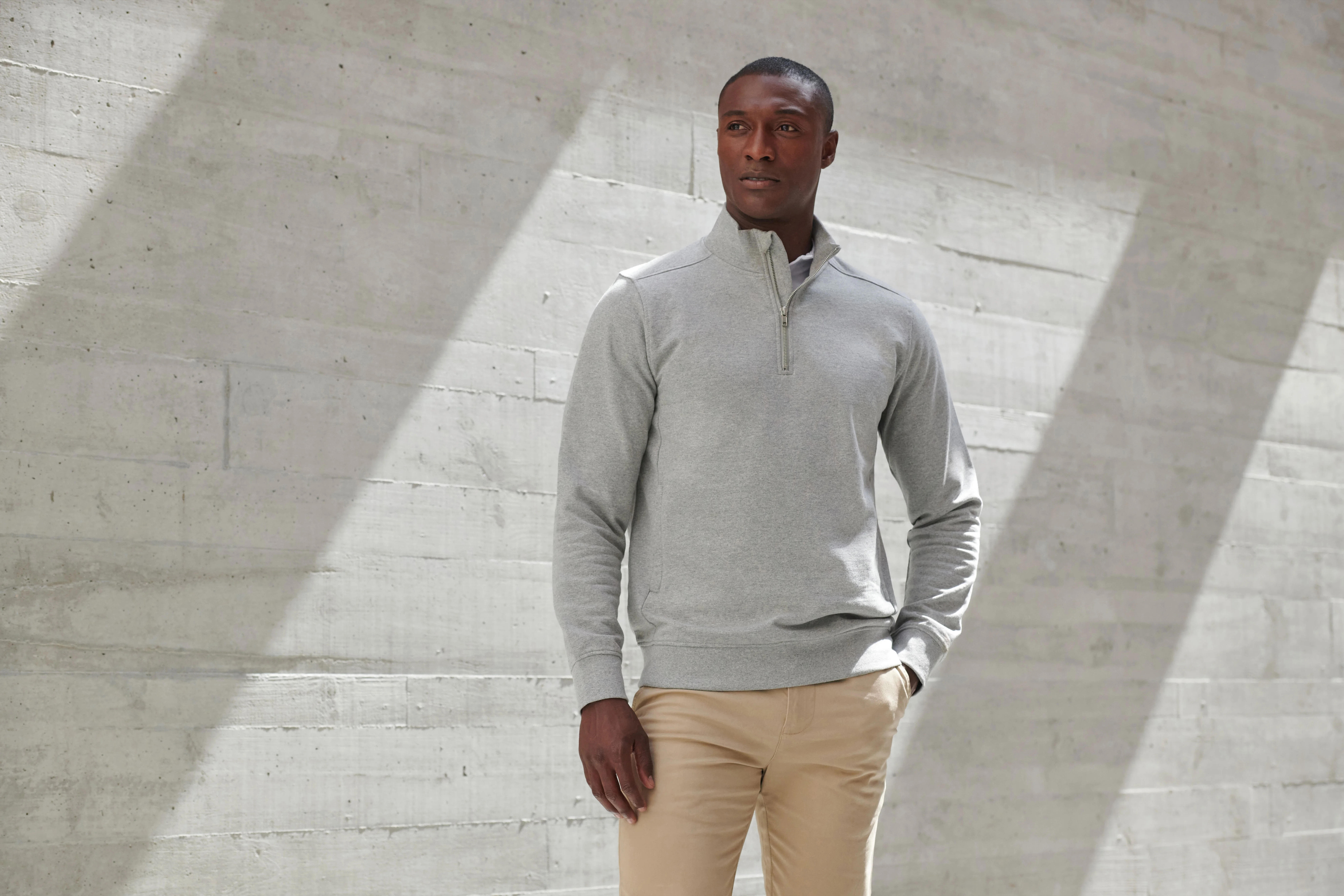 Unisex sustainable ¼-zip sweatshirt