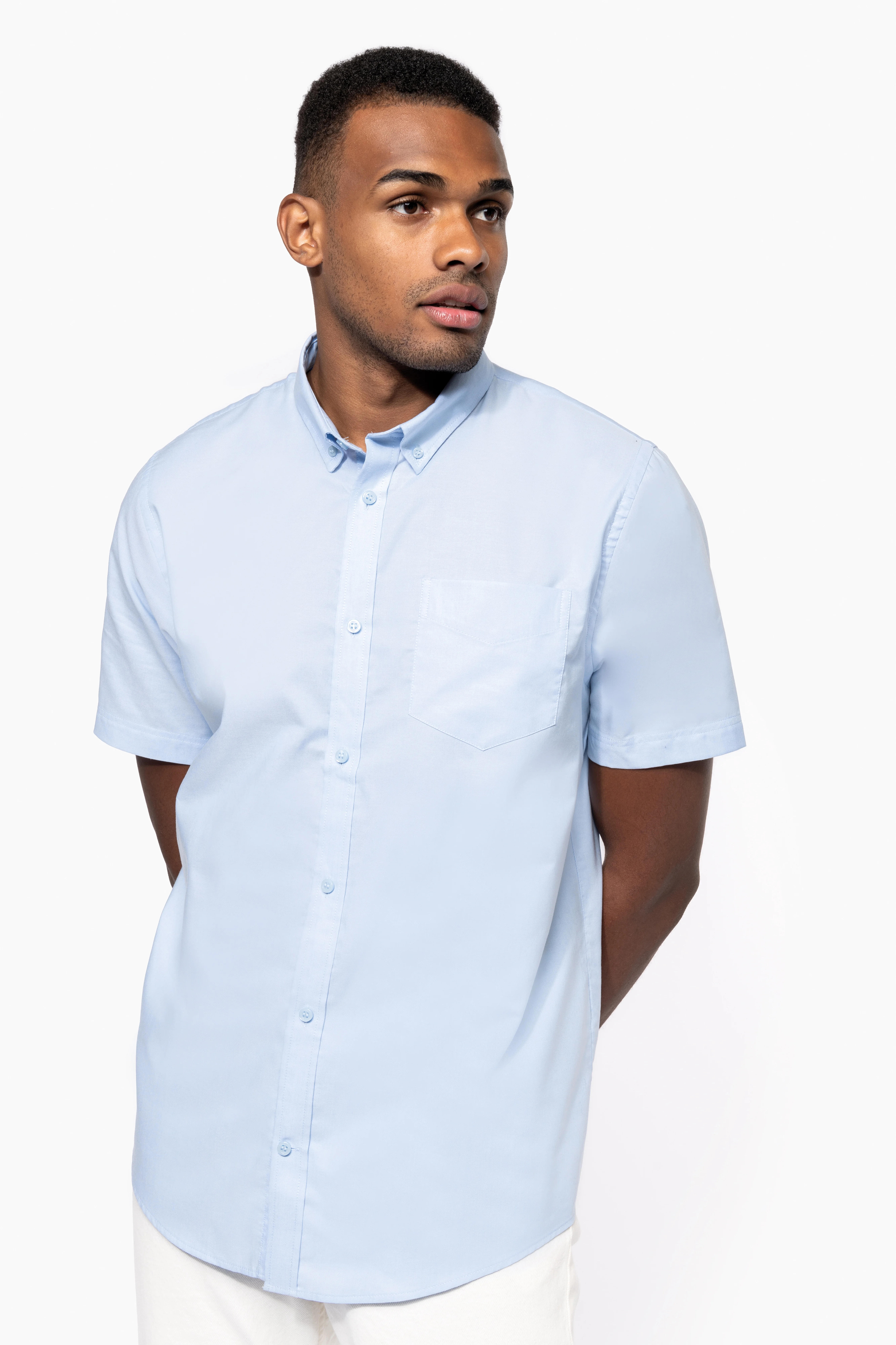Men's short-sleeved Oxford shirt