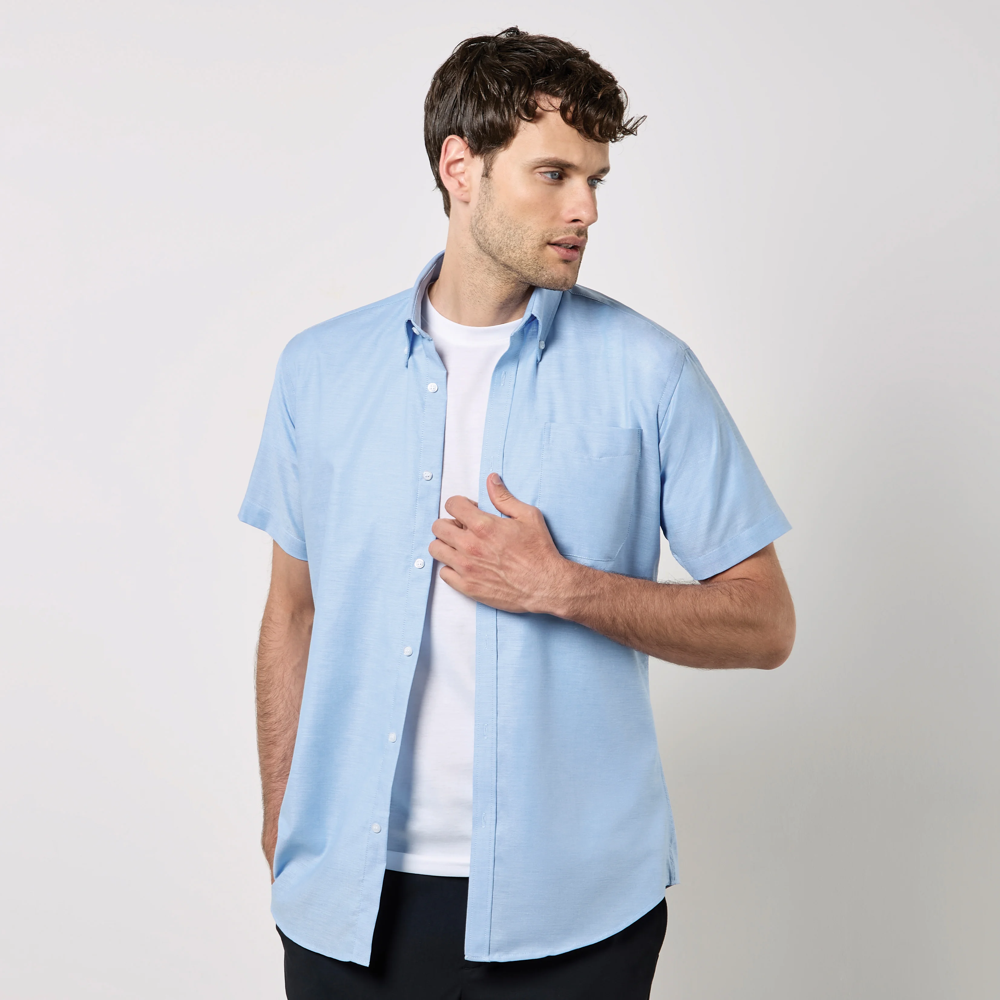 Slim fit workwear Oxford shirt short sleeve