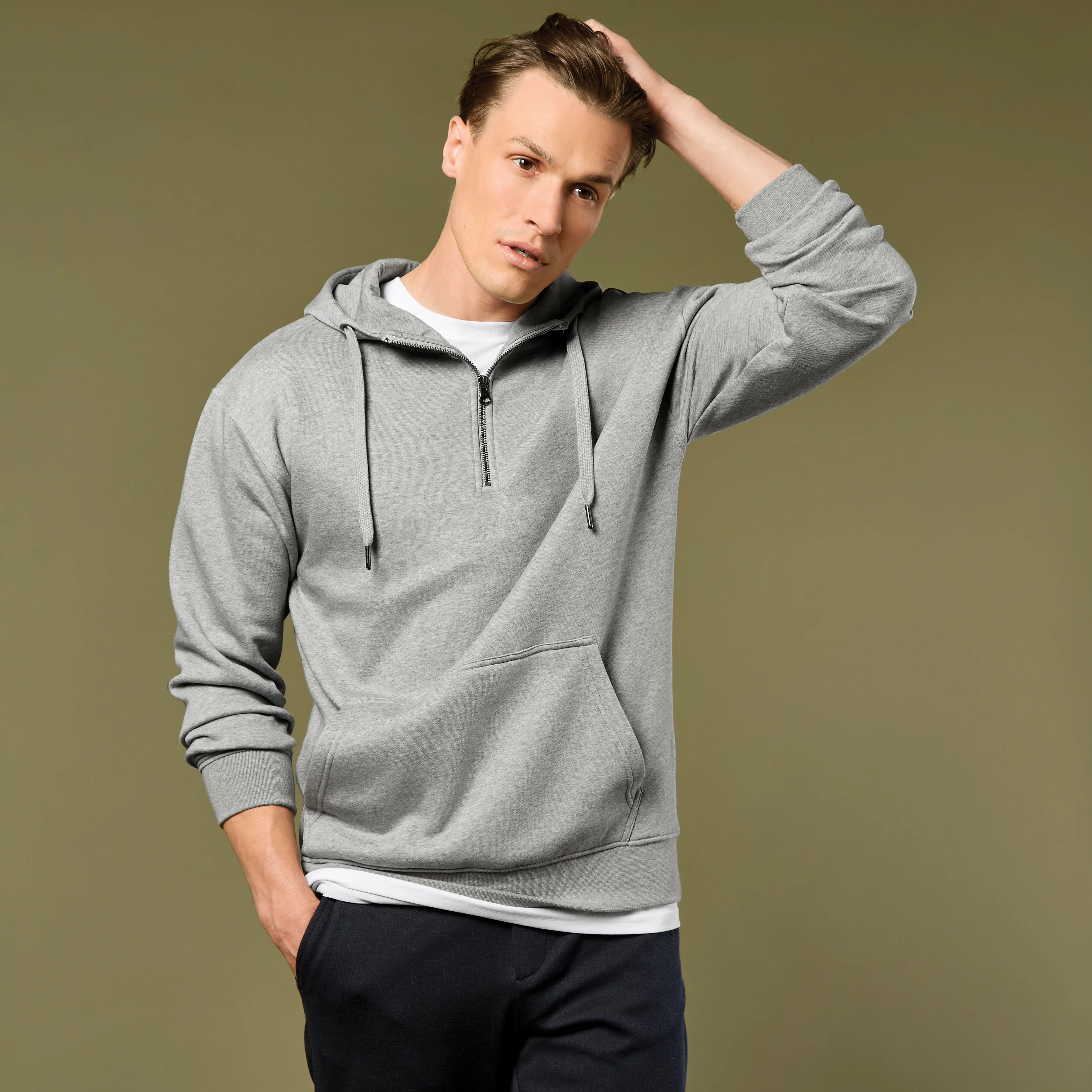 Kustom Kit Regular Fit 1/4 Zip Hoodie
