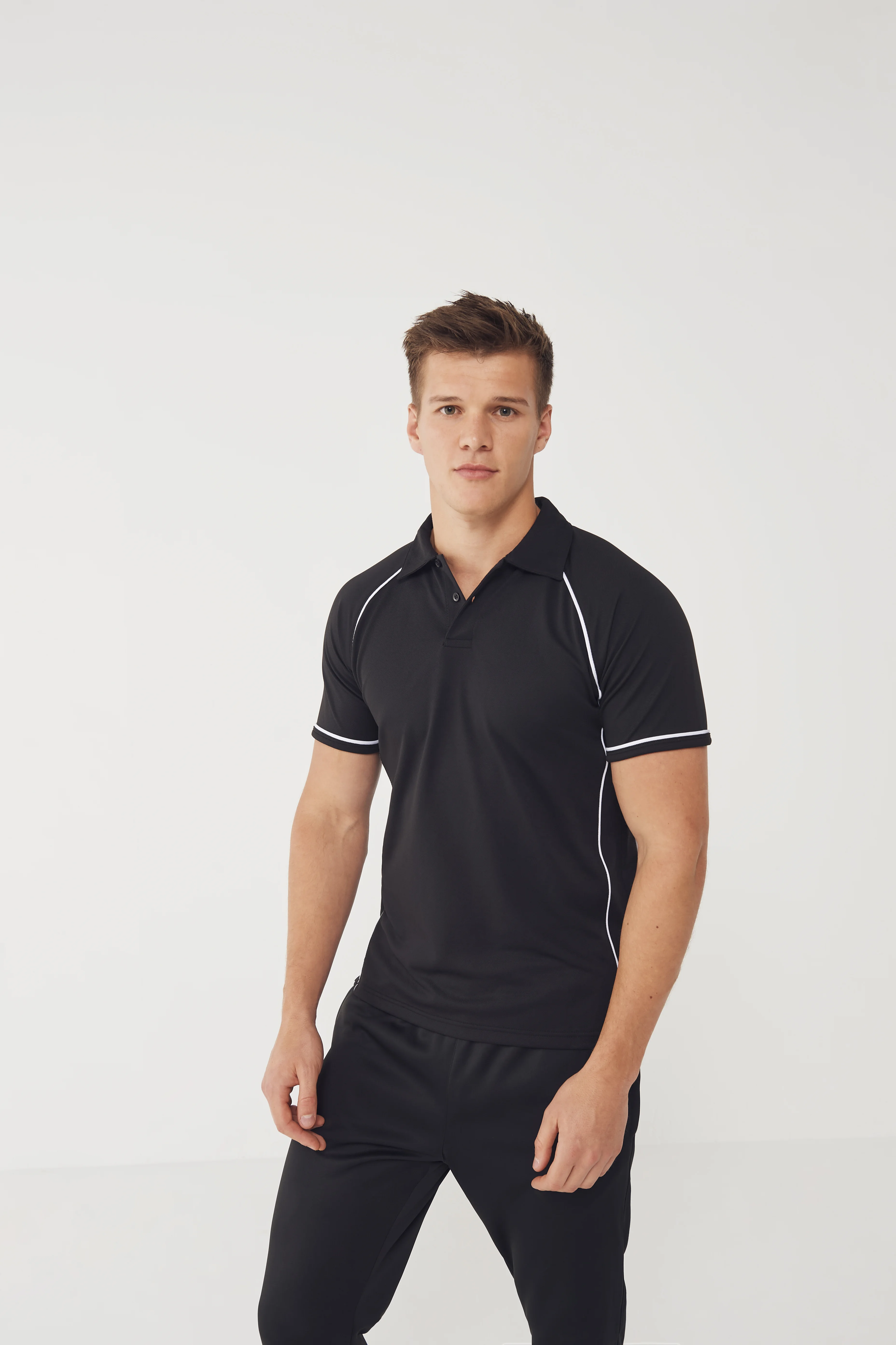 Piped performance polo