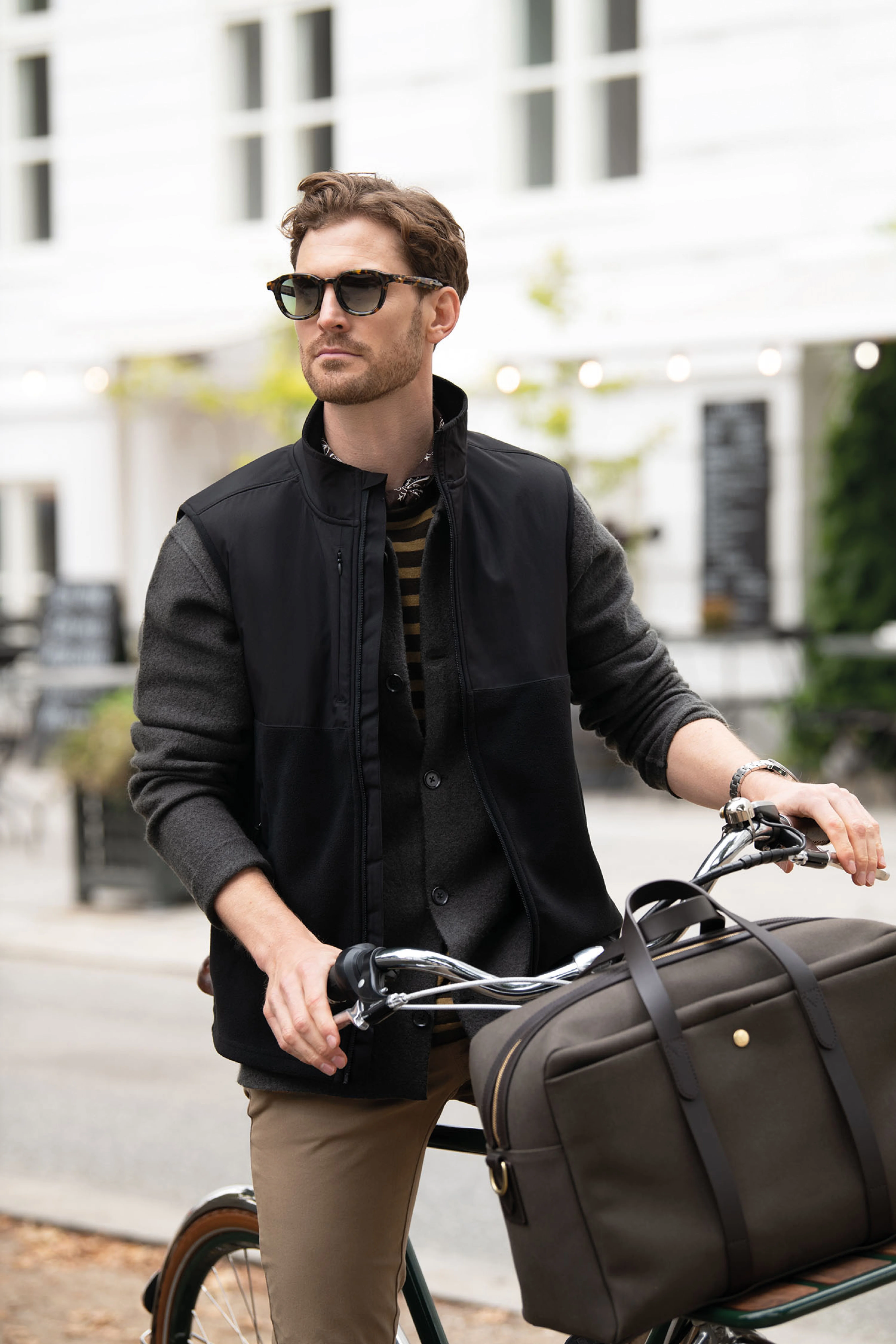 Highland - Fashionable yoke fleece vest